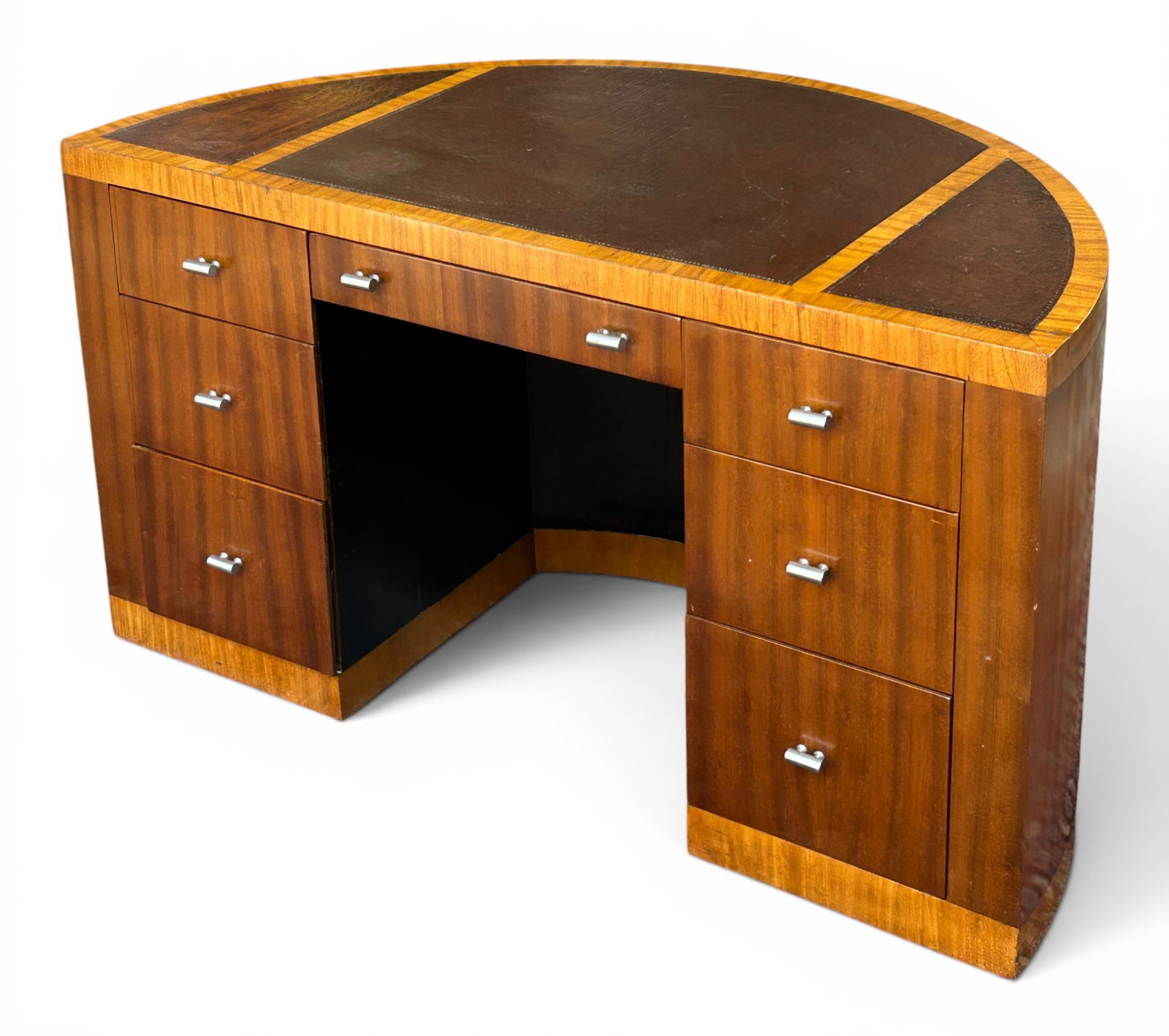 Art Deco Burled Walnut Desk. (1 of 19)
