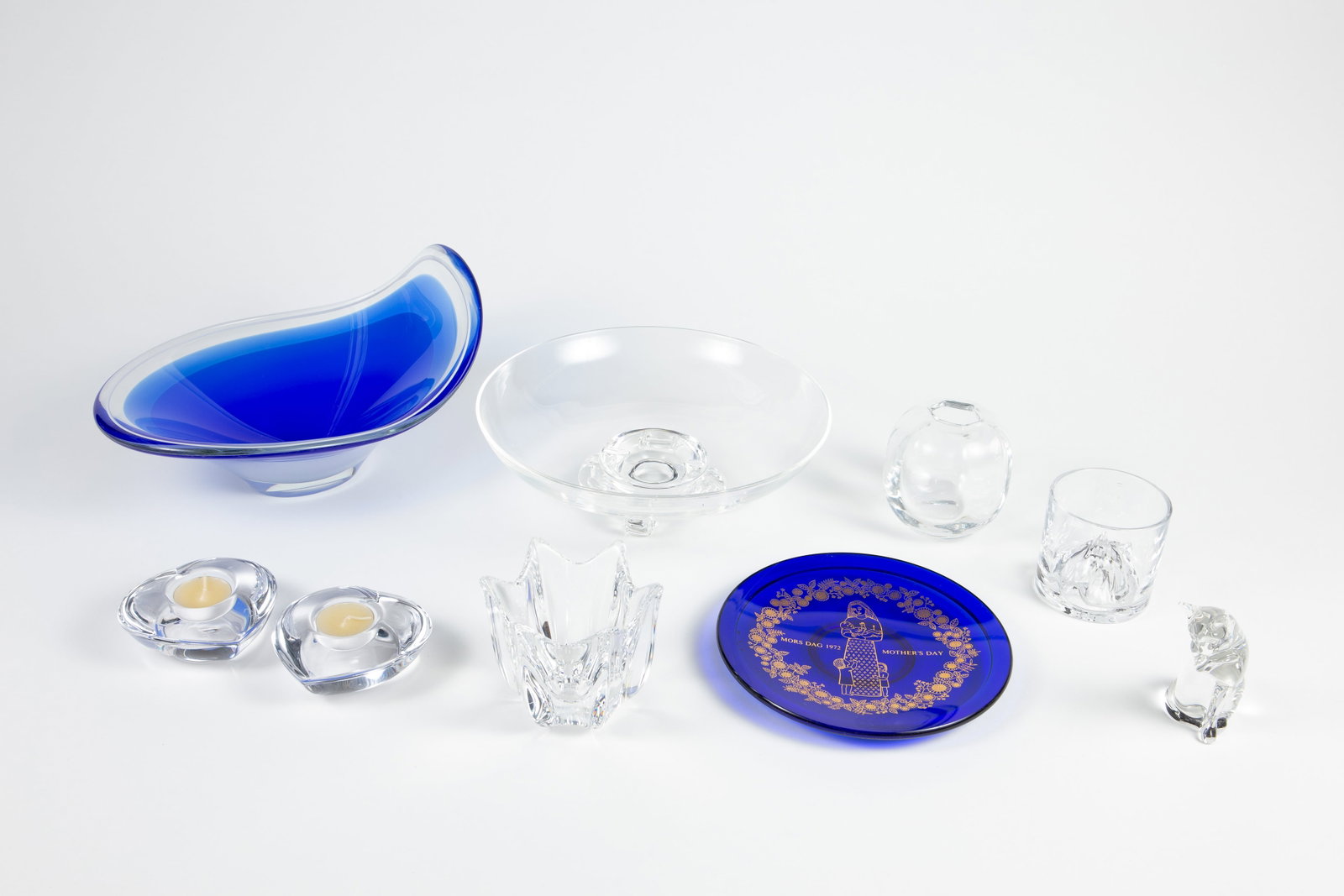 Lot of Glass & Crystal- Orrefors, Steuben, Lenox. (1 of 18)