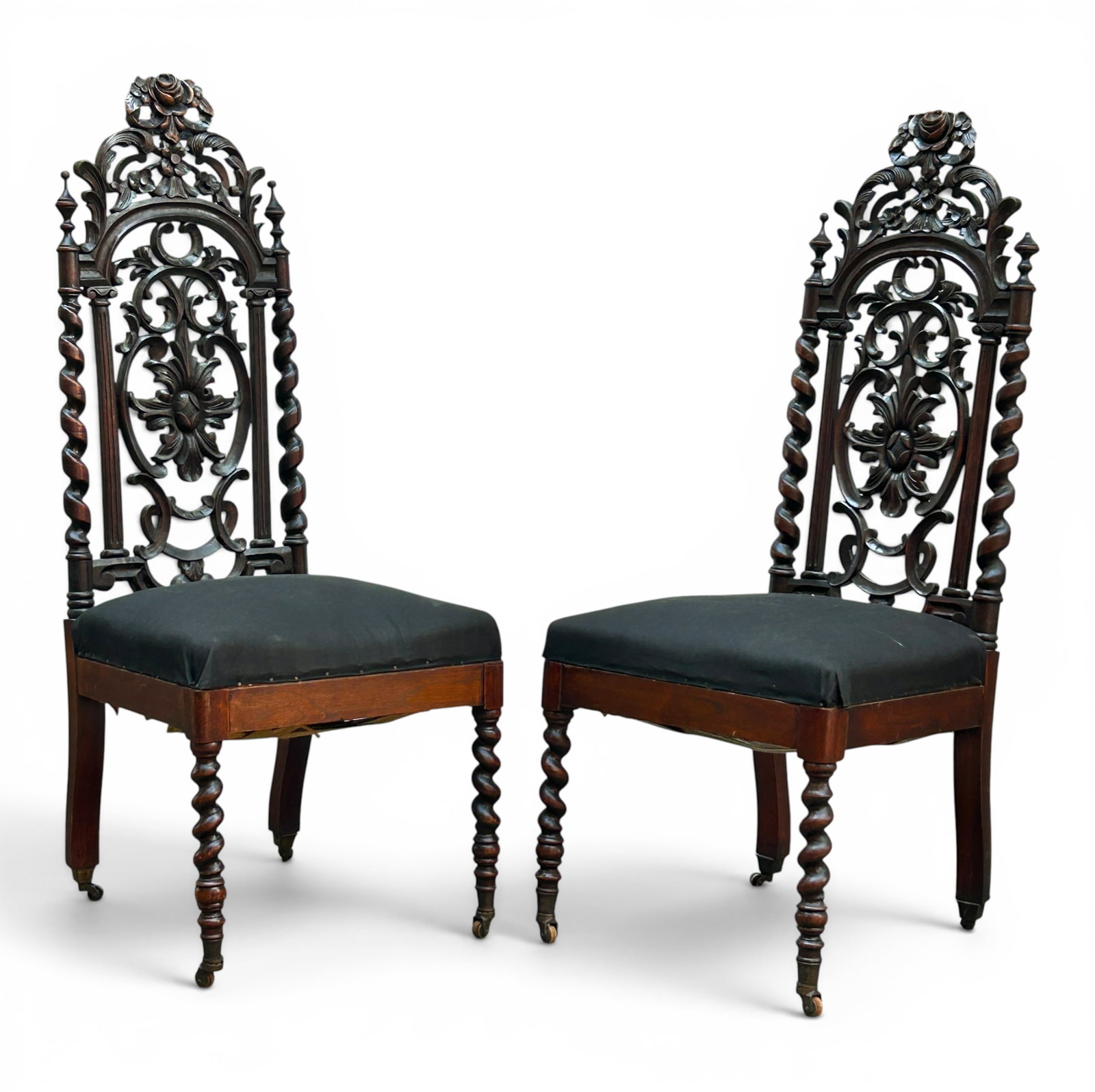 Pair of Gothic Revival Side Chairs. (1 of 16)