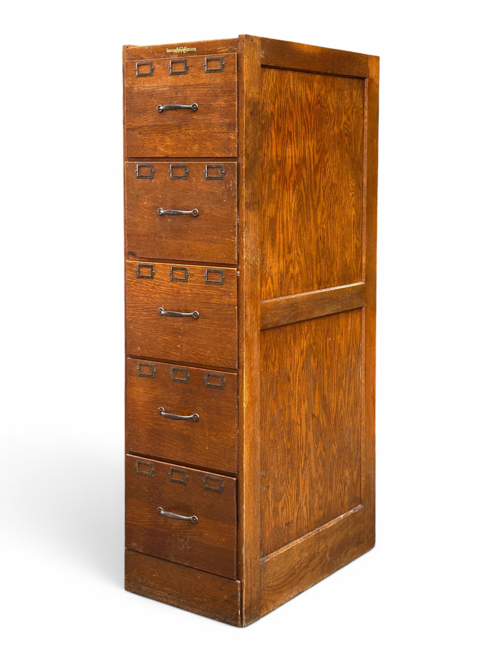Antique Wood File Cabinet, Automatic, AFI. (1 of 7)
