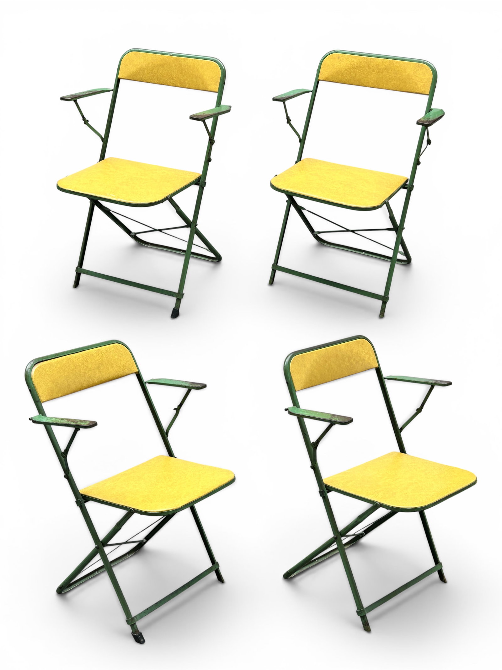 4 Howell & Co. Industrial Metal Folding Chairs. (1 of 8)