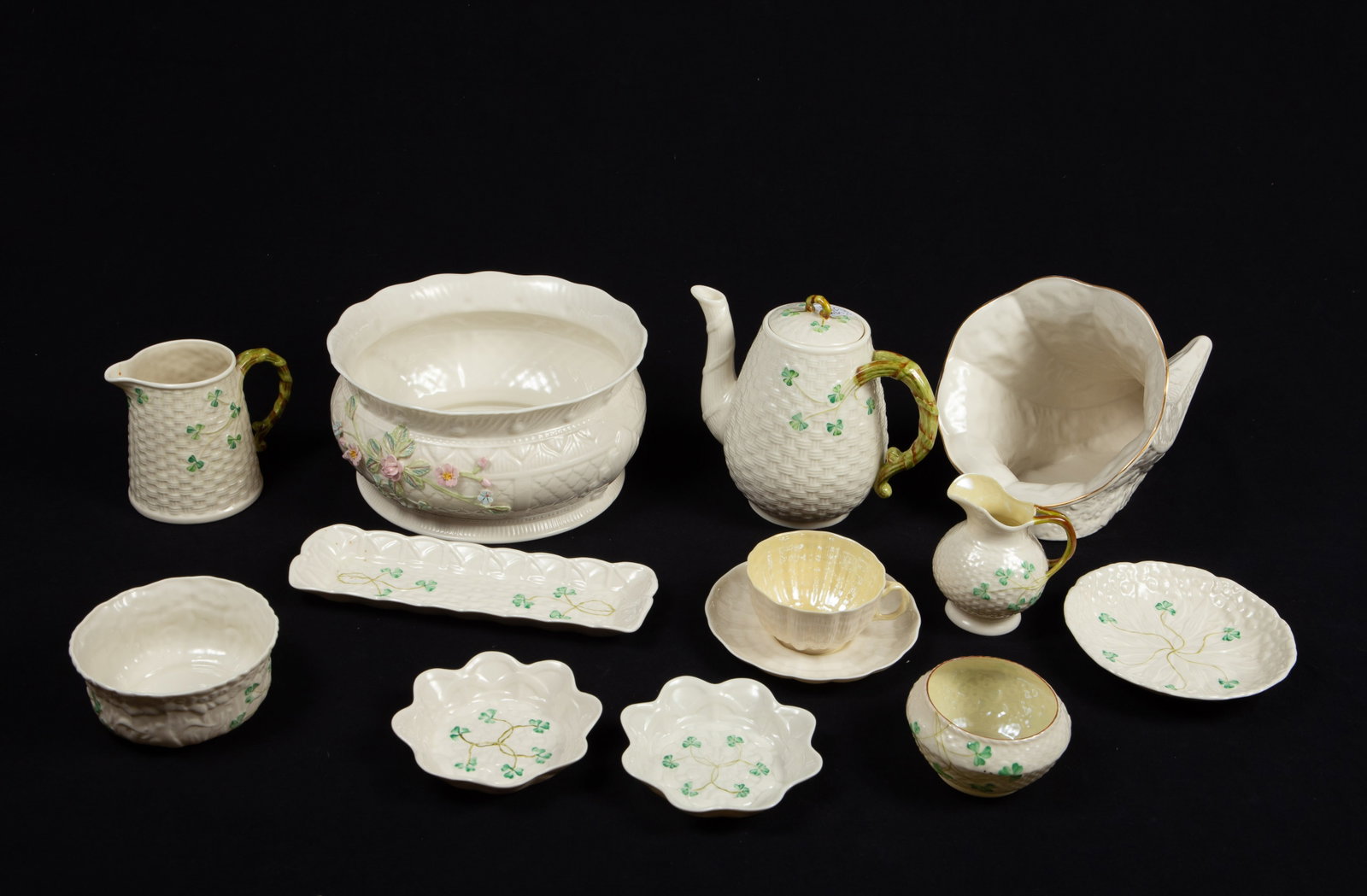 Lot of Assorted Belleek Items, inc. Shamrocks (1 of 10)