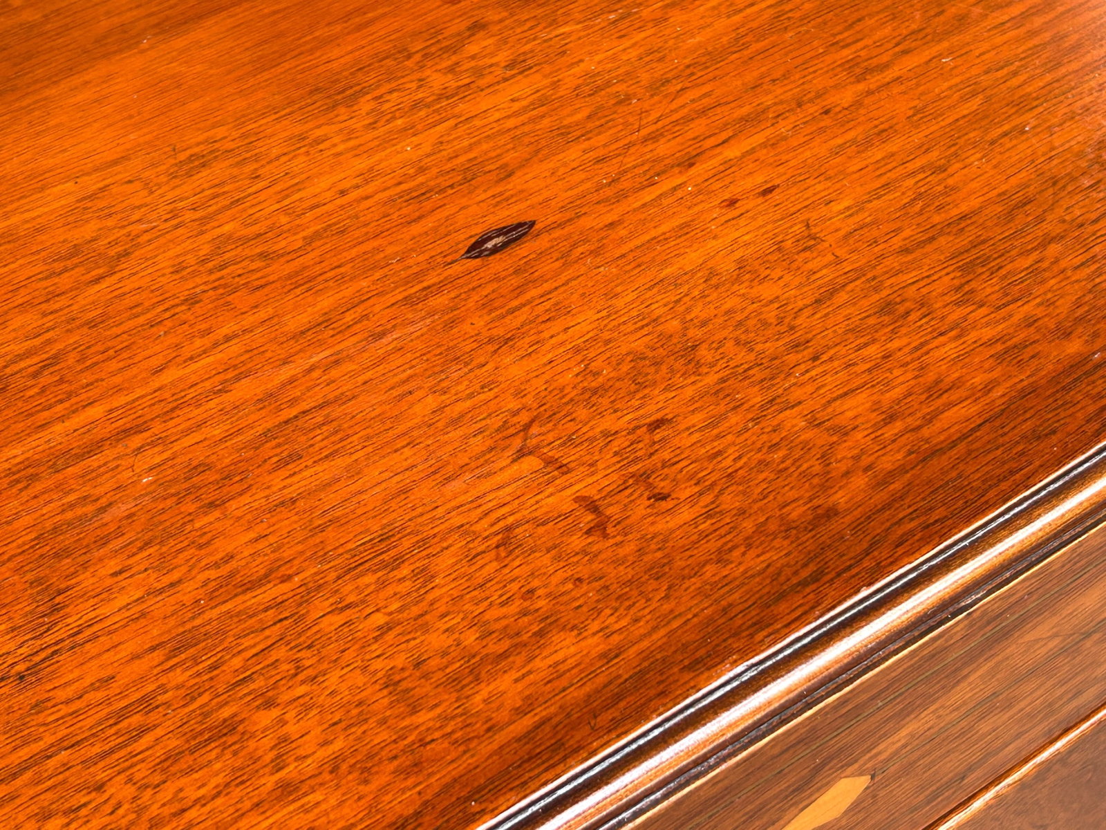 Mahogany Bow Front Chest. - 14