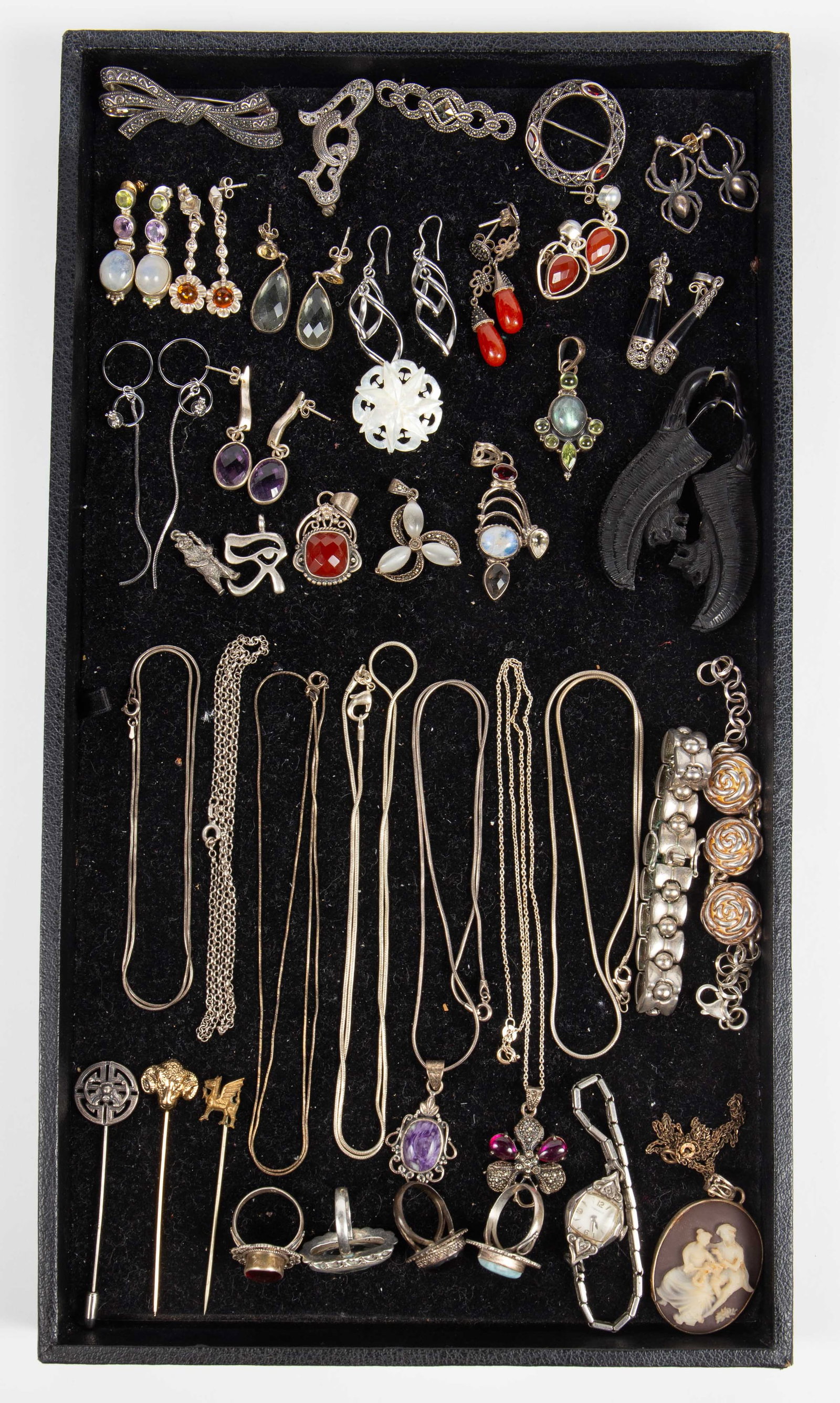Lot of Jewelry - Sterling, Gemstones, & More. (1 of 19)