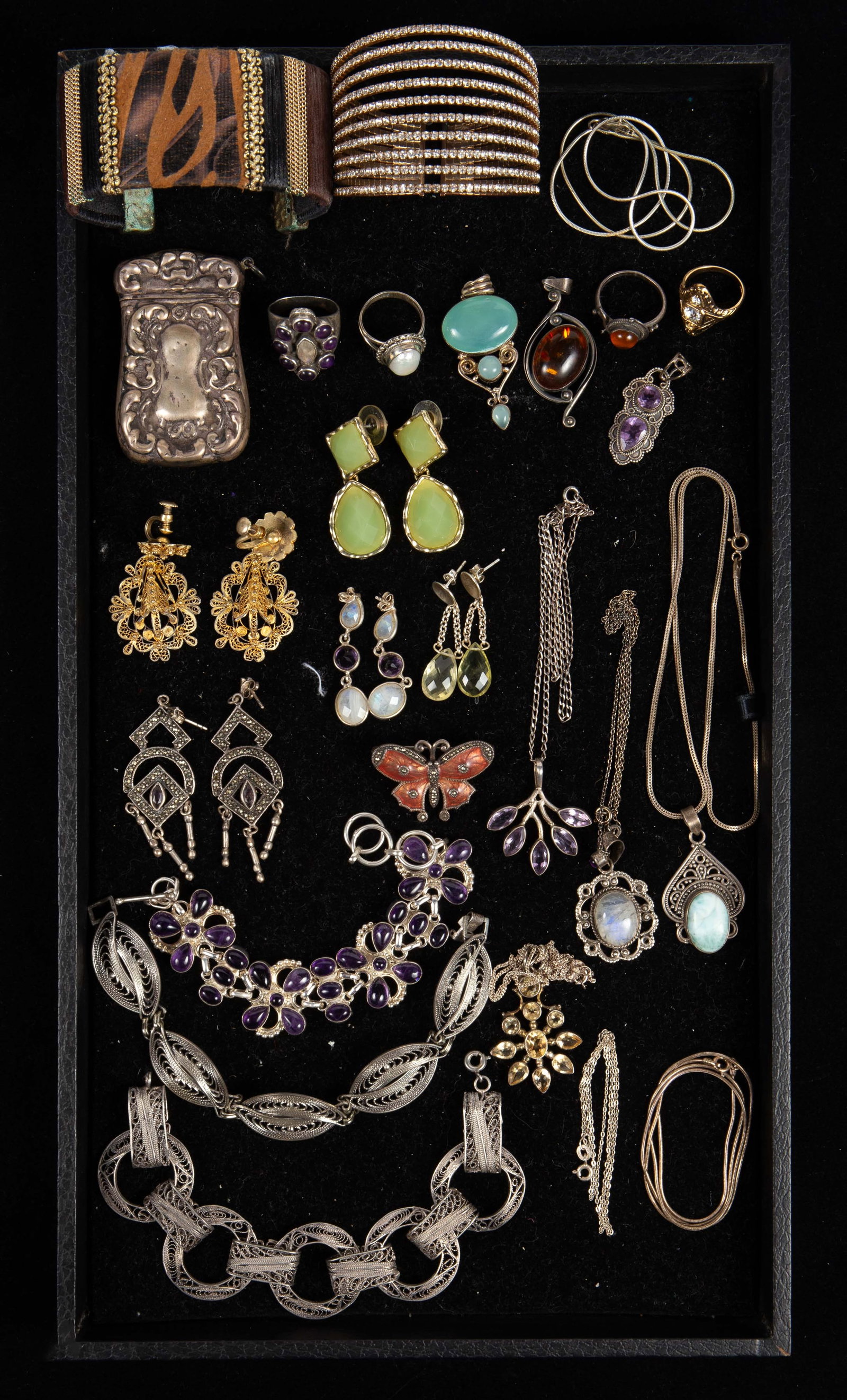 Lot of Jewelry & More - Sterling, Matchsafe, Etc. (1 of 13)