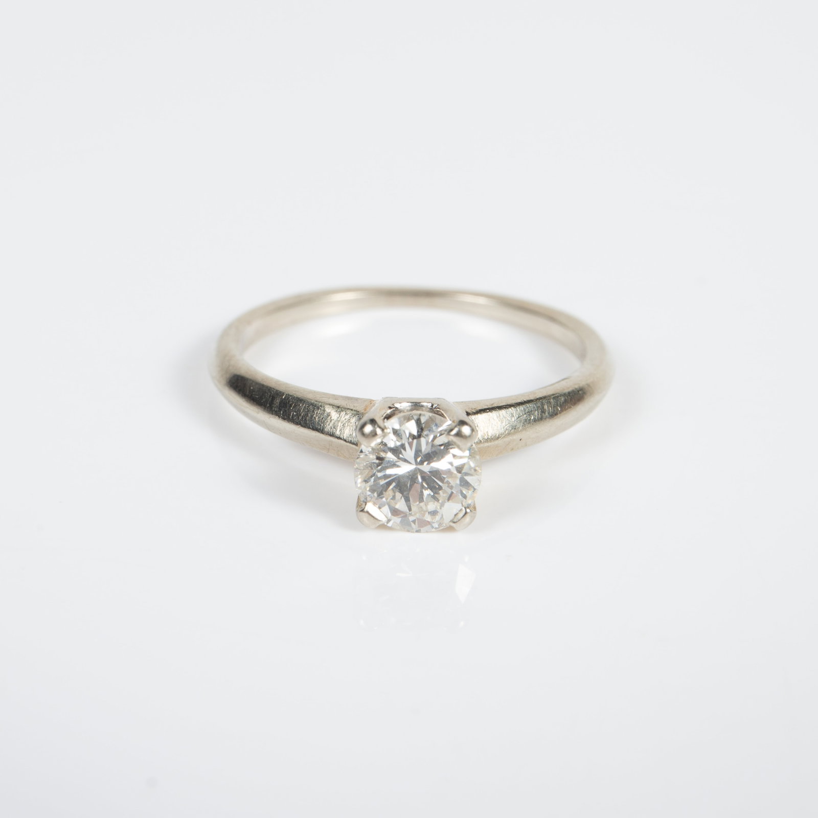 14K White Gold Diamond Solitaire Ring. (1 of 4)