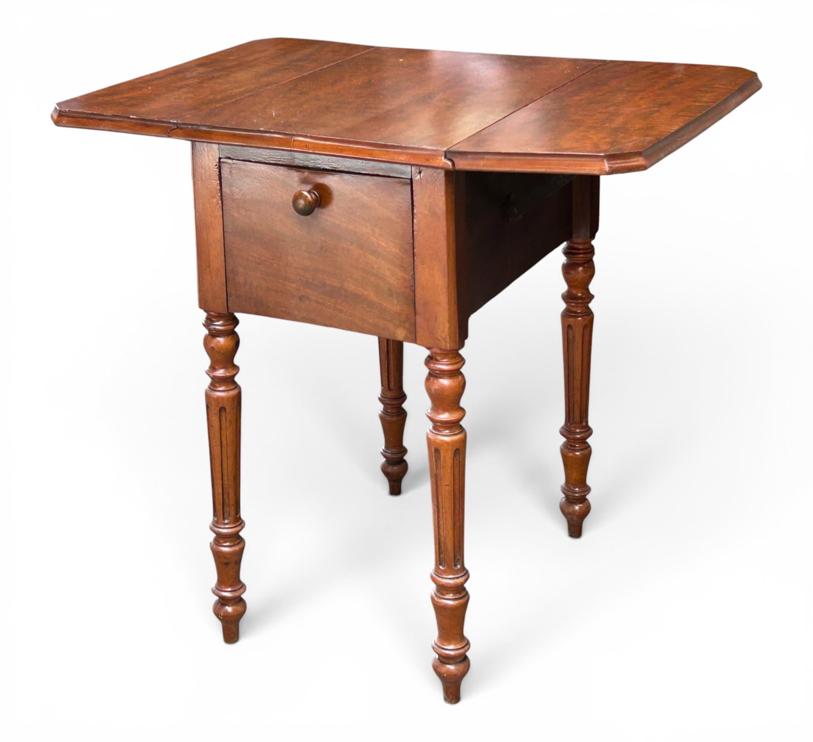 Antique Dropleaf Pembroke Side Table. - 12