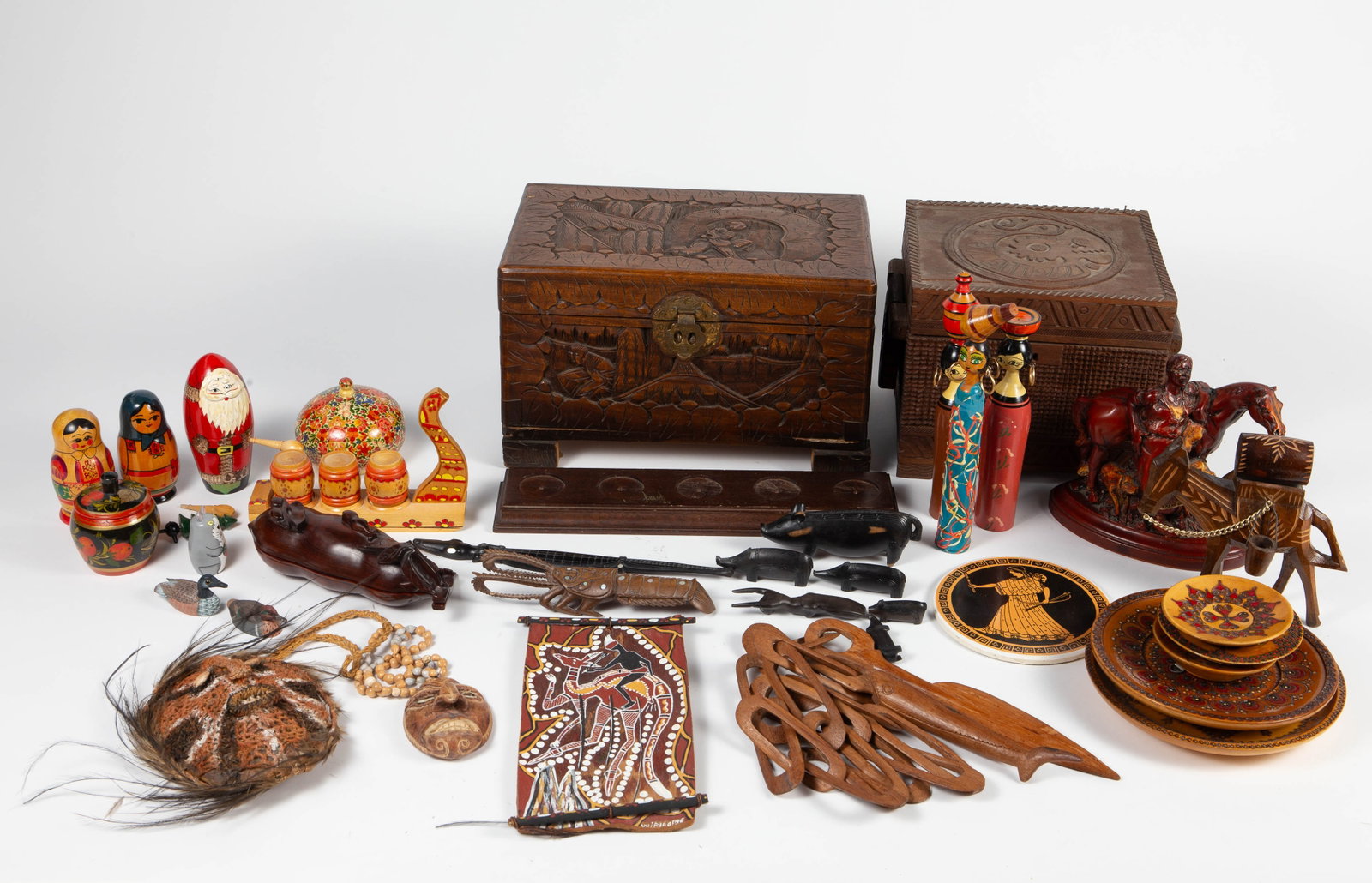 Lot of Assorted Ethnic Collectibles & Carvings. (1 of 20)
