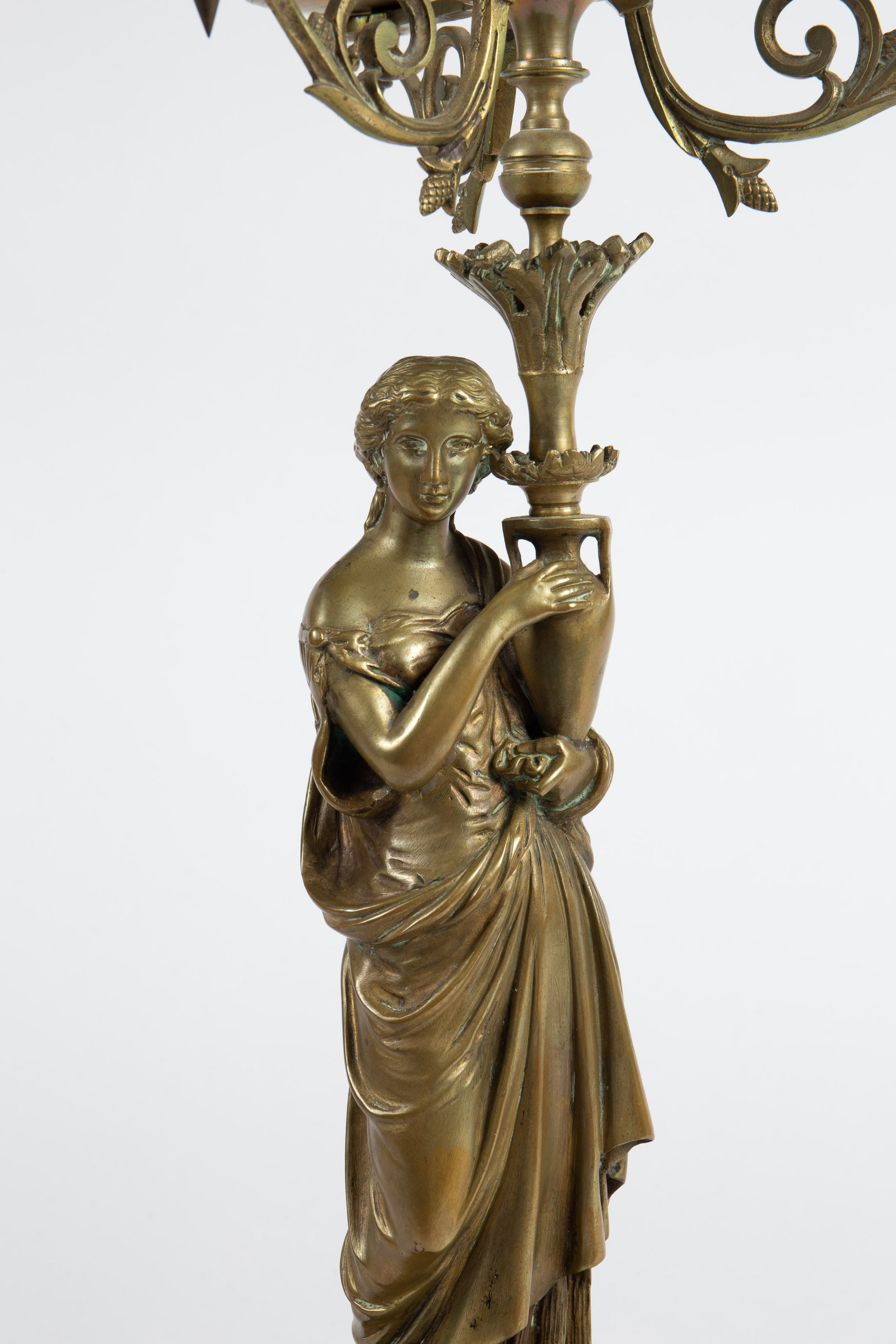 Neoclassical Bronze Figural Candelabrum. - 2