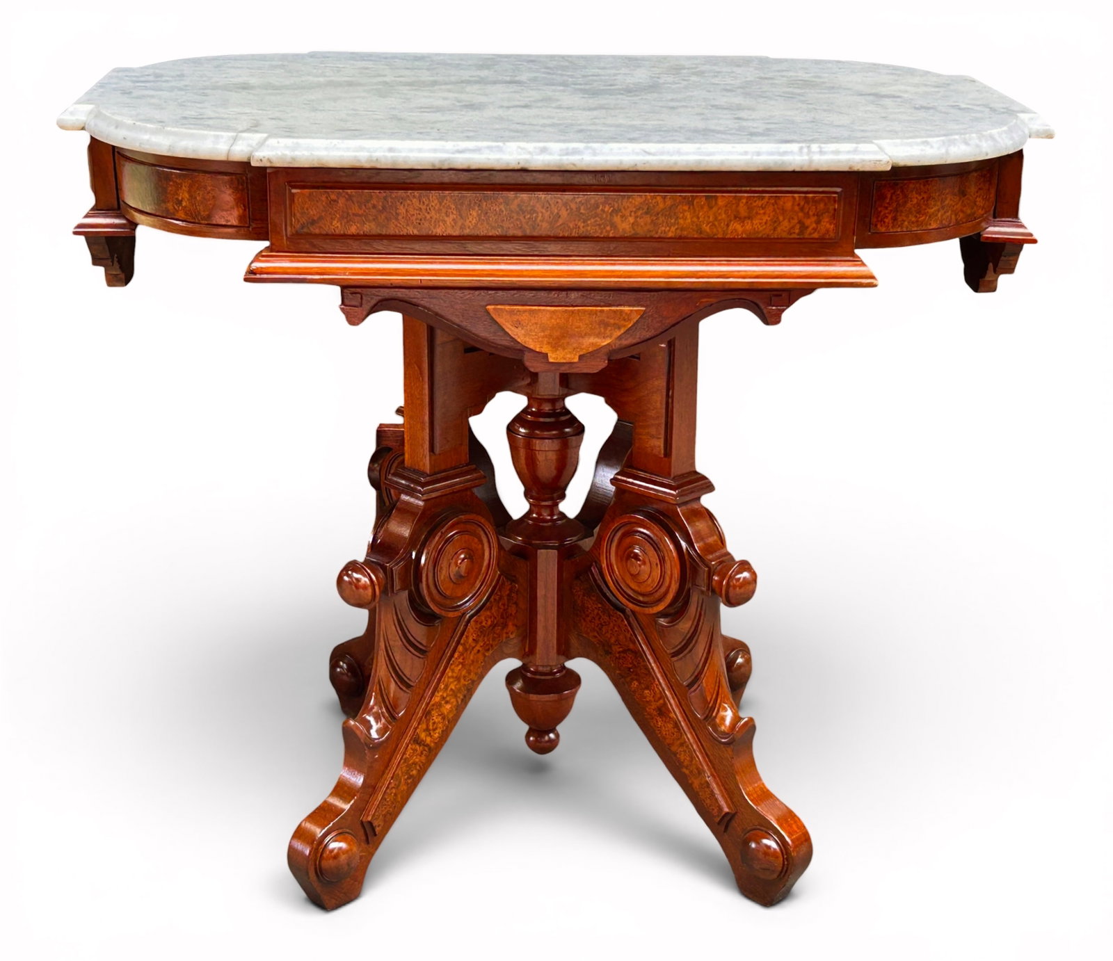 Victorian Marble Top Parlor Table. - 3