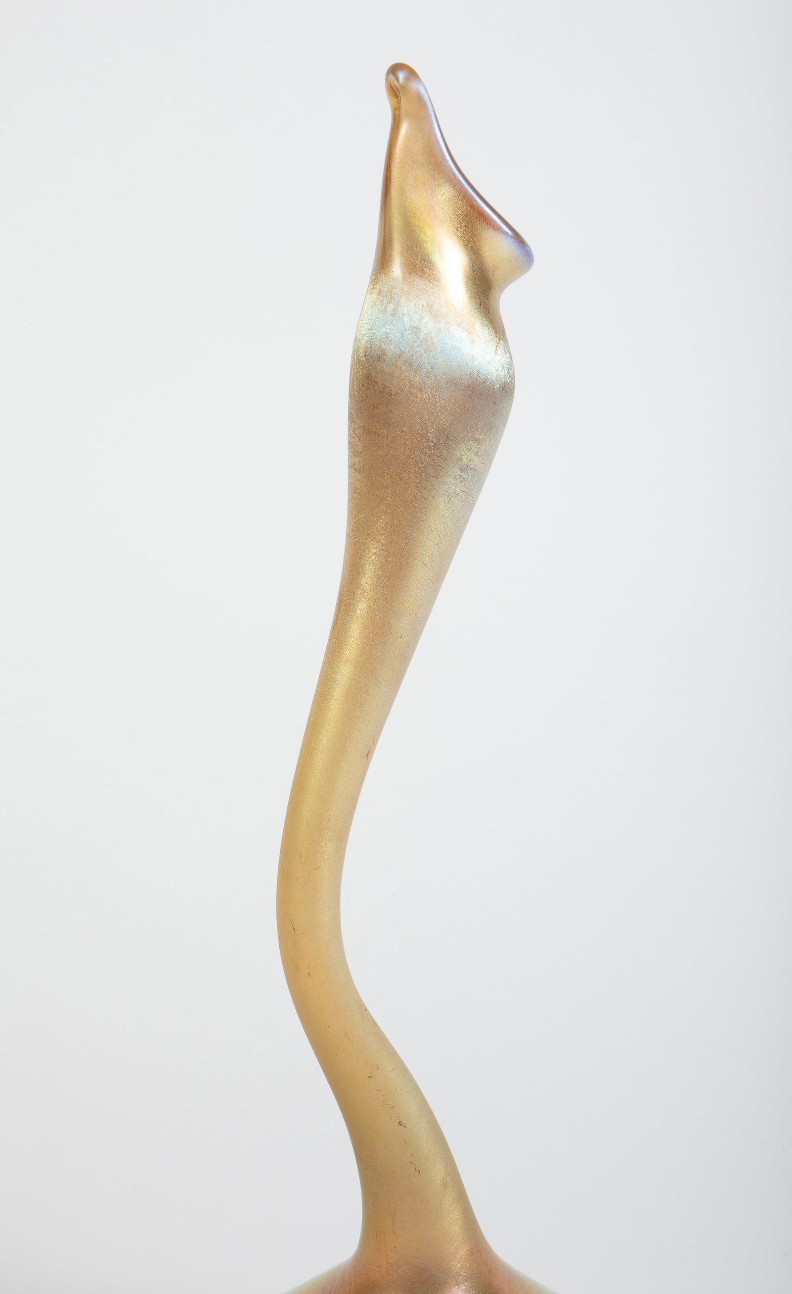 L.C.T. Tiffany Favrile Gooseneck Vase. - 2