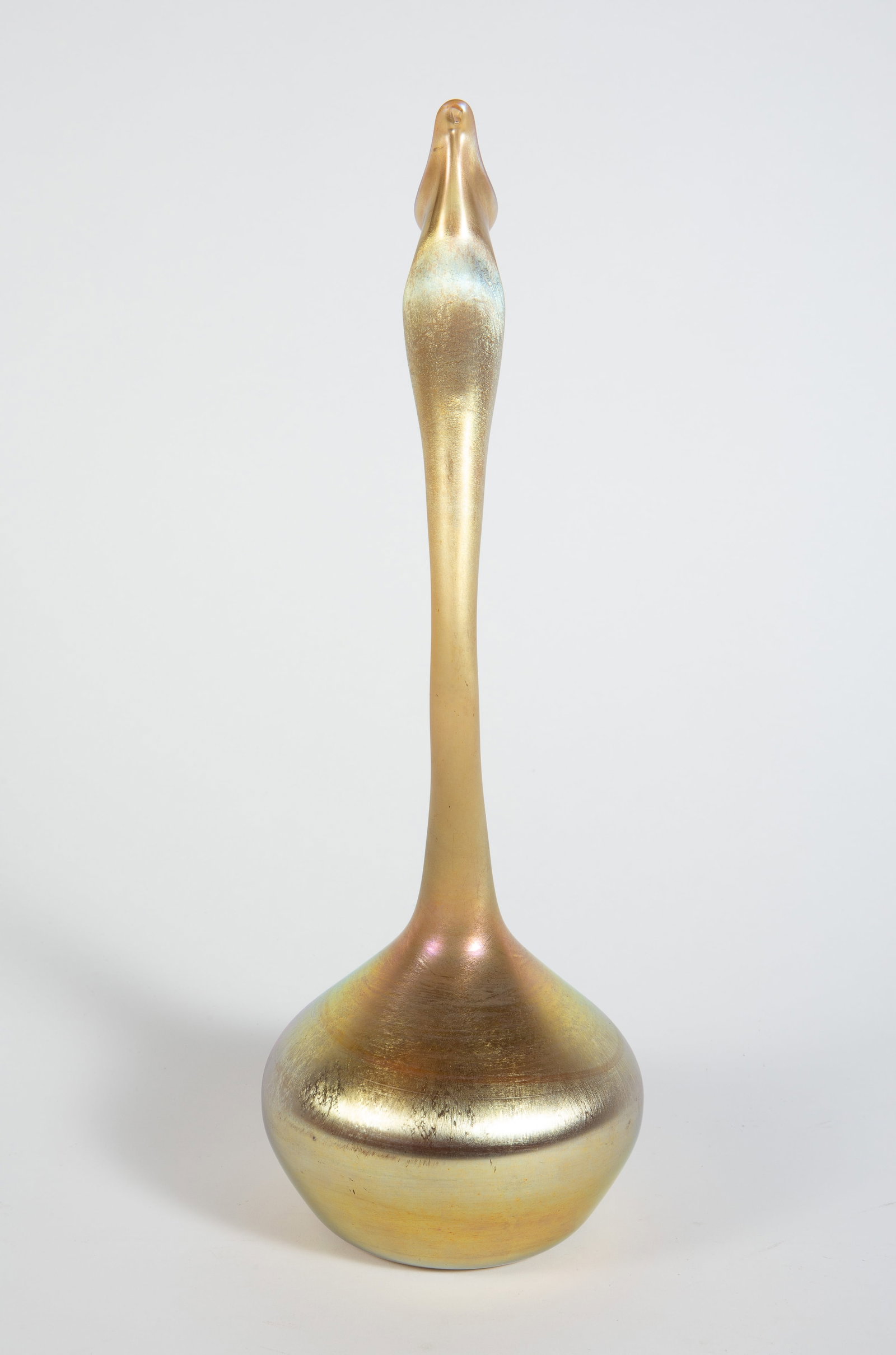 L.C.T. Tiffany Favrile Gooseneck Vase. - 5