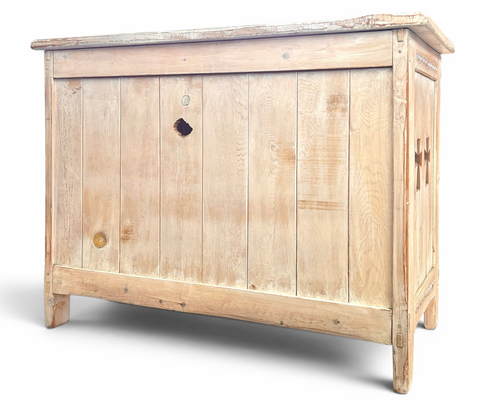 Rustic Whitewashed Pine Wood Dining Set, 7 Pcs. - 12