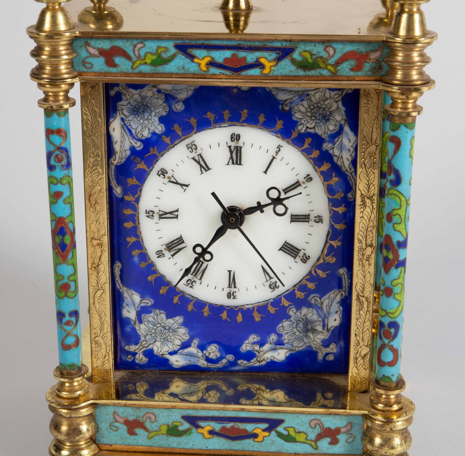 Cloisonne Hand Painted Table Clock. - 2