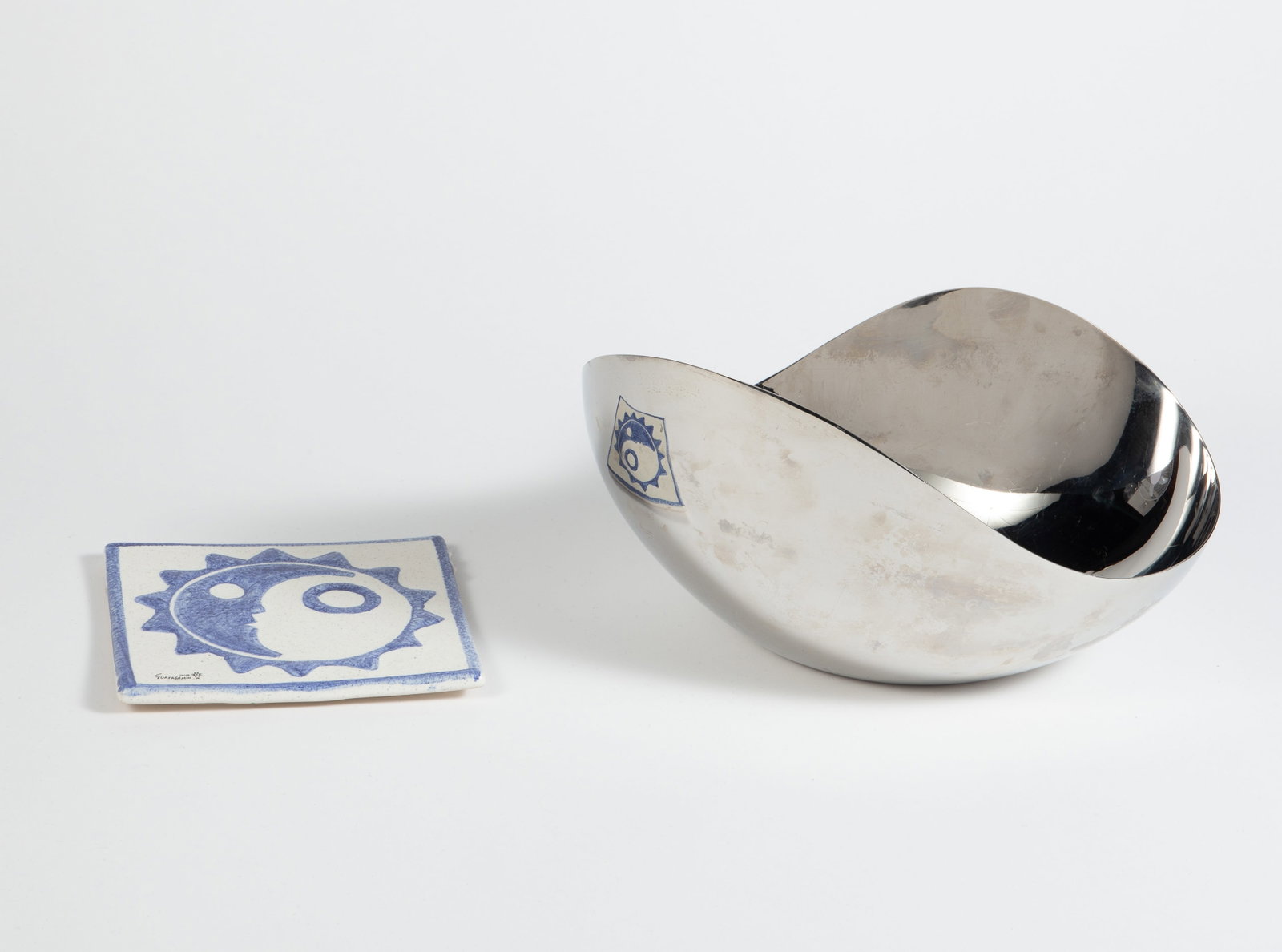 Georg Jensen Bowl, Oswaldo Guayasamin Tile. (1 of 9)