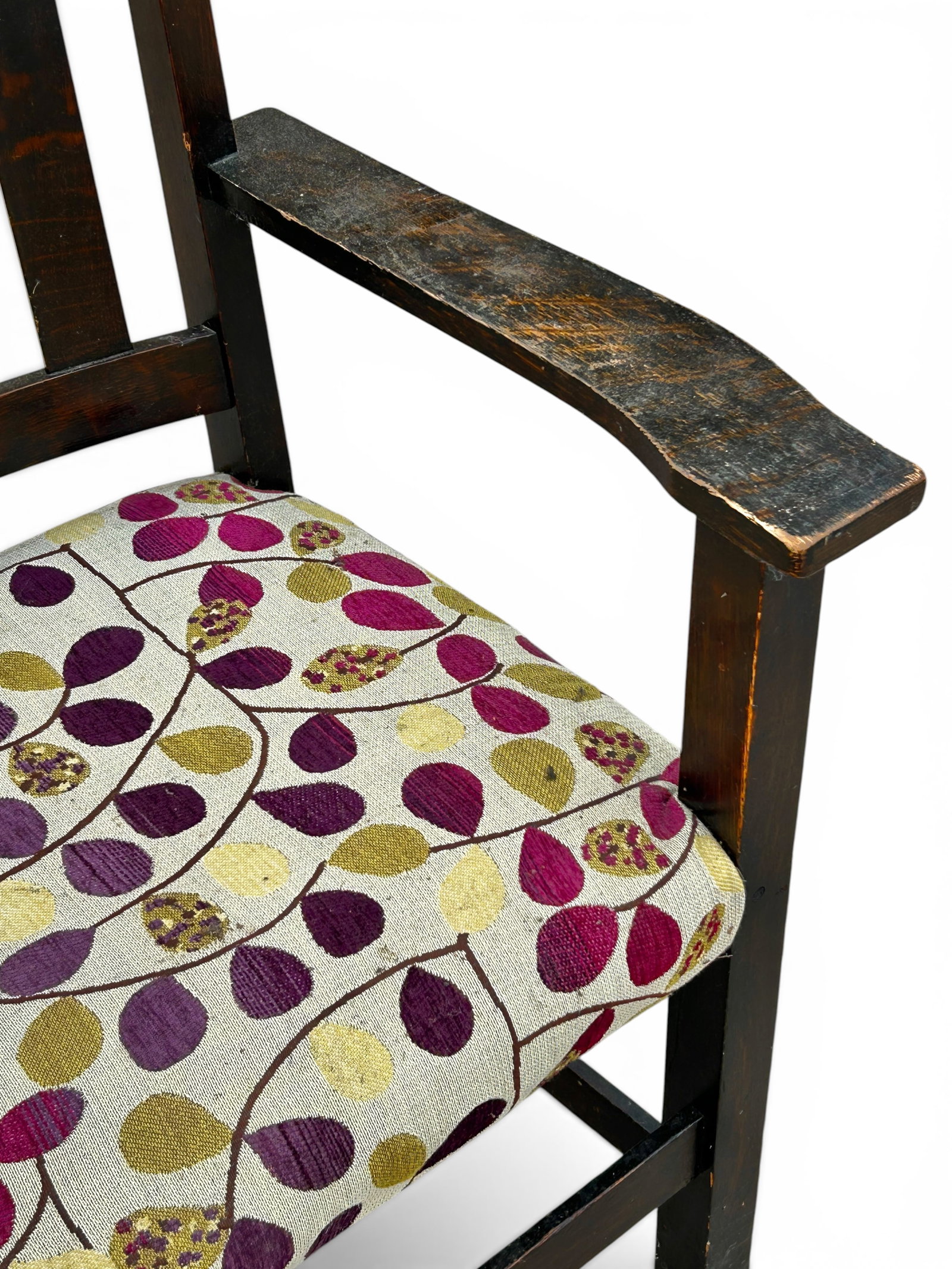 Signed Limbert Oak Armchair. - 3