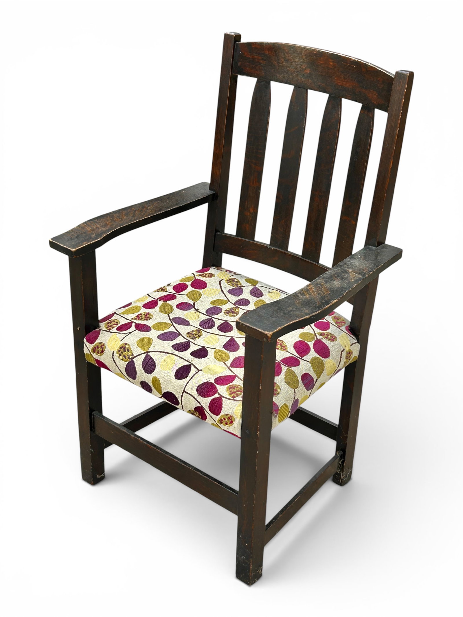 Signed Limbert Oak Armchair. - 4