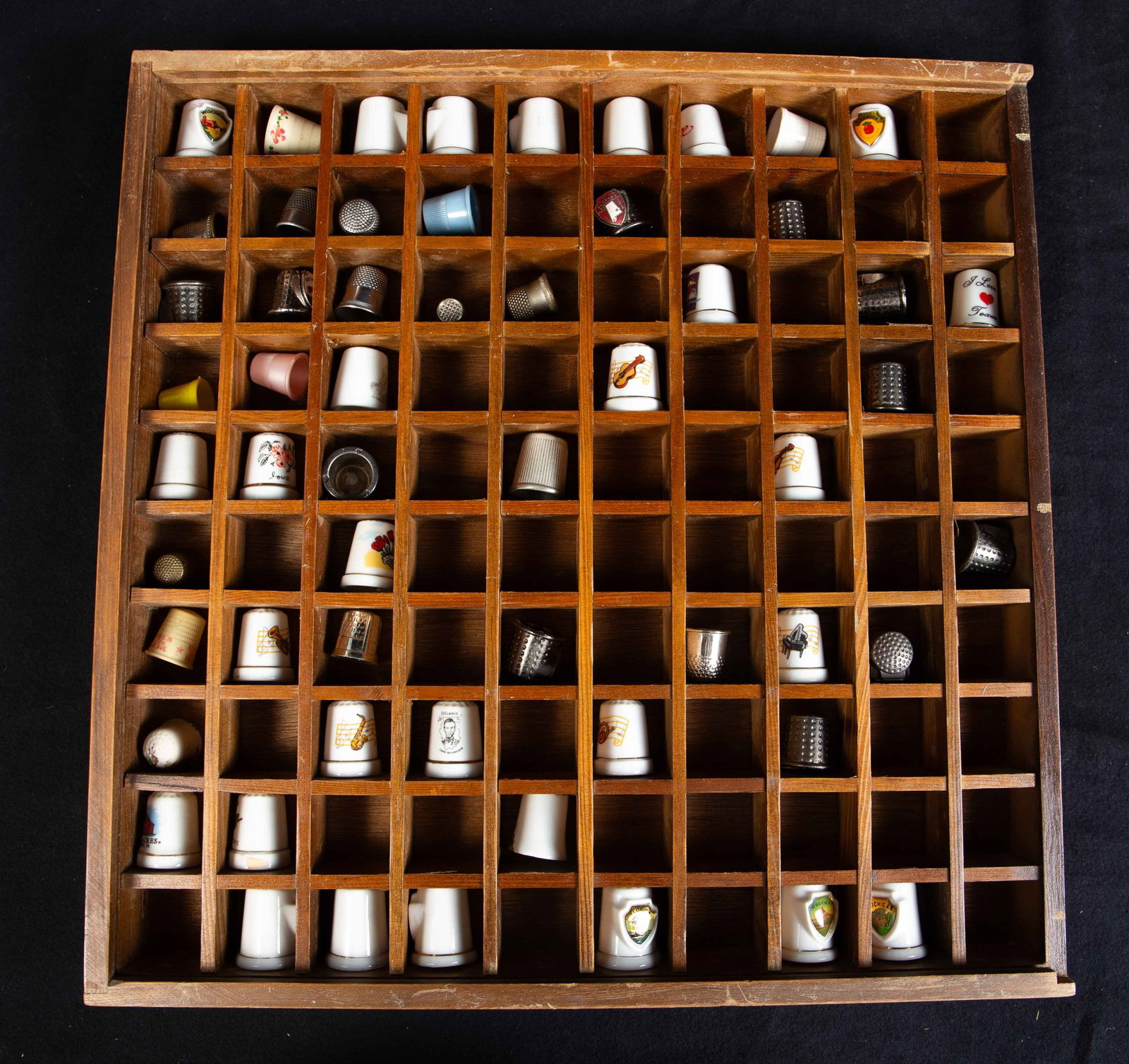 Collection of Thimbles w/ Display Cases. (1 of 8)