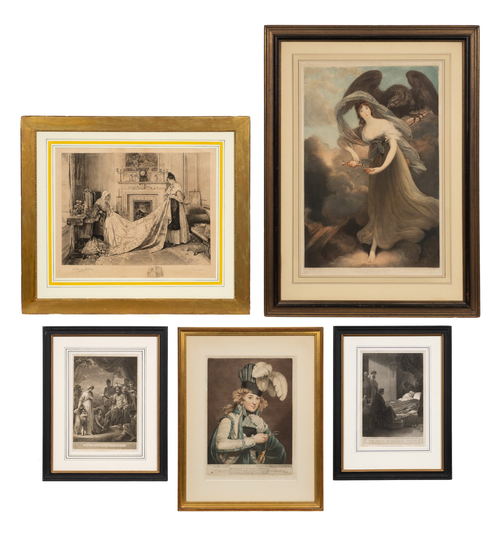 Lot of Five Antique Intaglio Prints. (1 of 20)