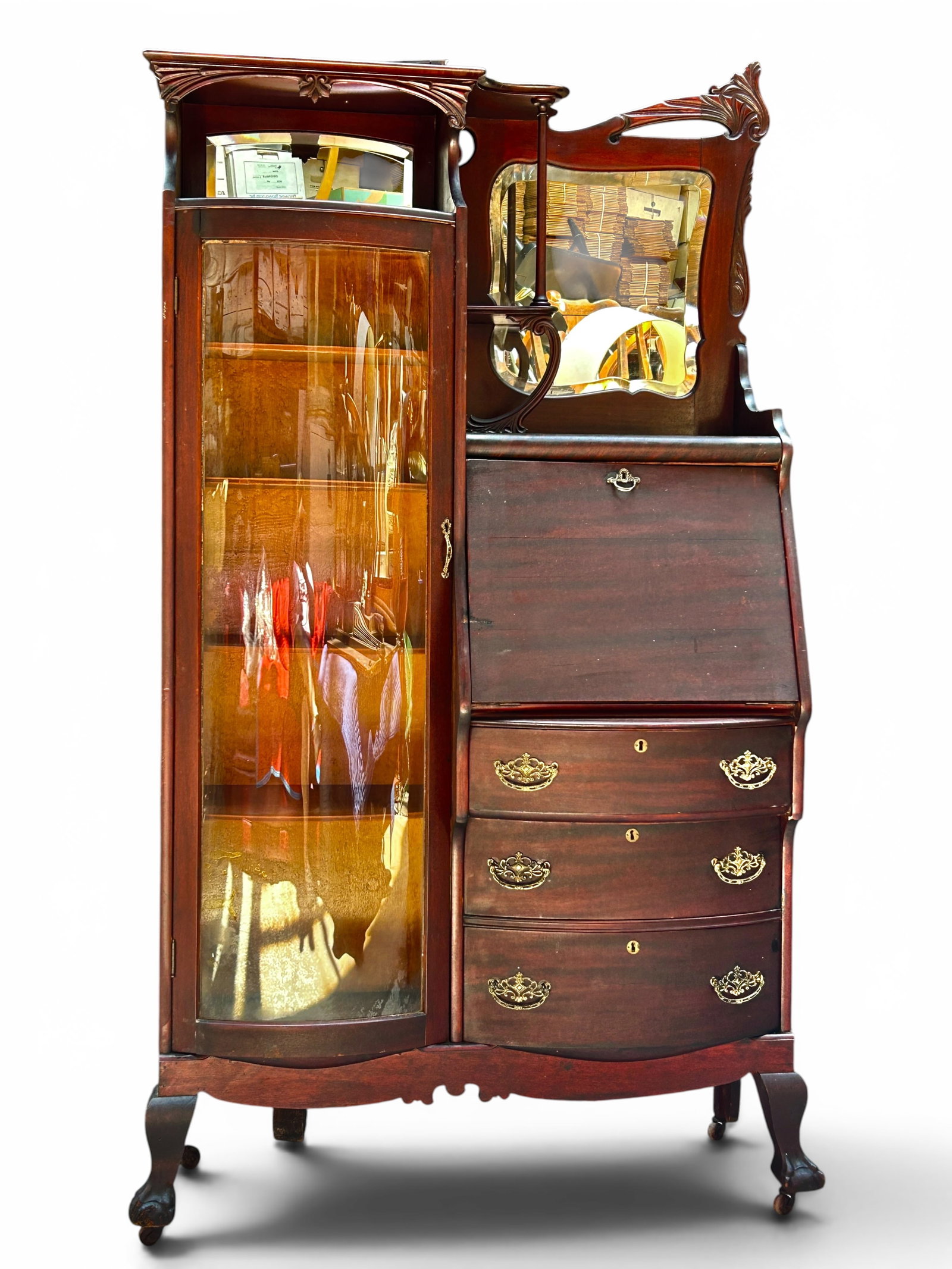 Antique Victorian Side-By-Side Secretary Desk. (1 of 20)