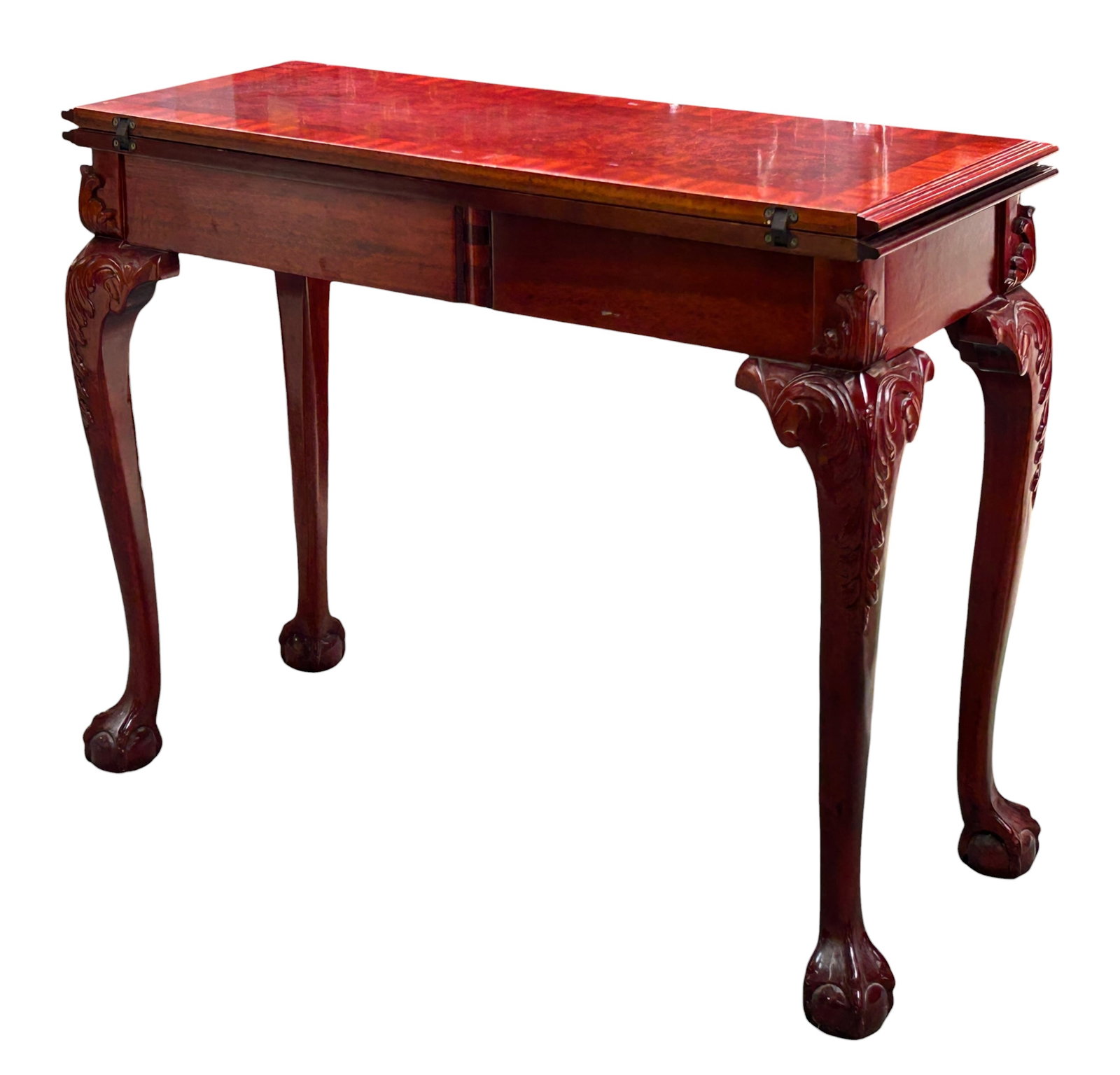 Chippendale Flip Top Game Table. - 16