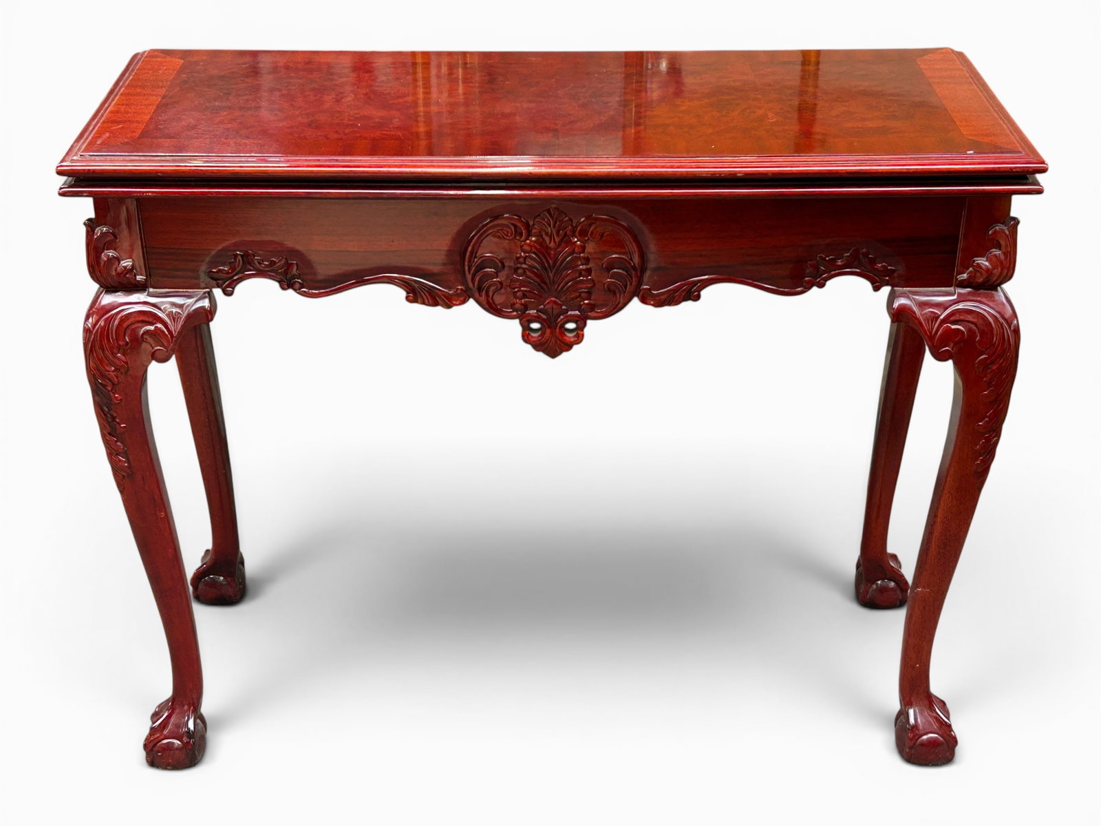 Chippendale Flip Top Game Table. - 2