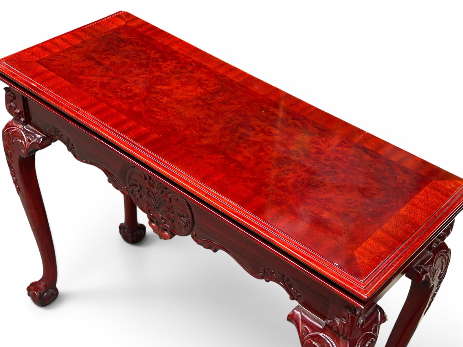 Chippendale Flip Top Game Table. - 3