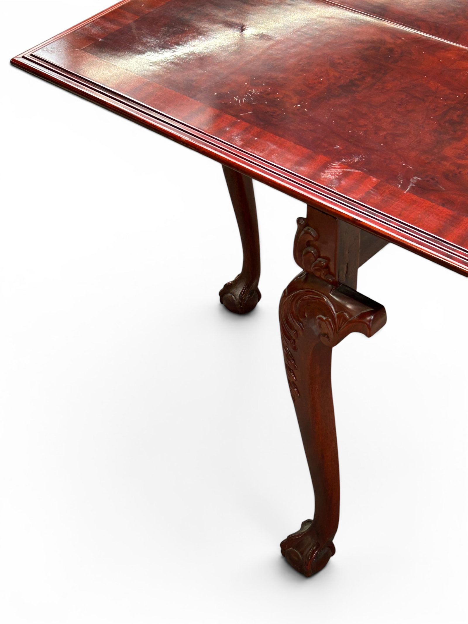 Chippendale Flip Top Game Table. - 7