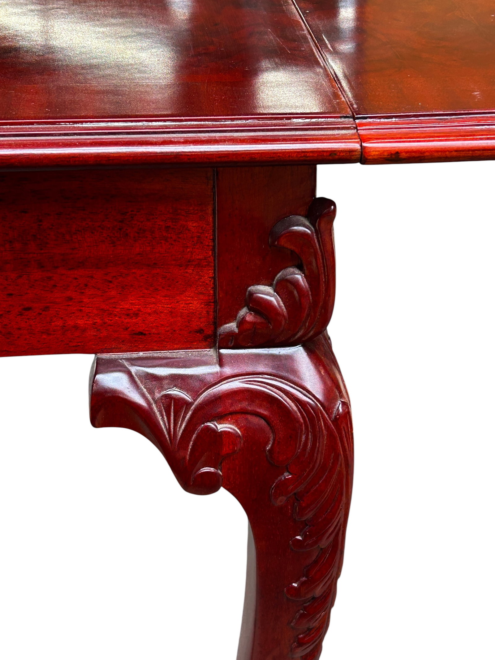 Chippendale Flip Top Game Table. - 9