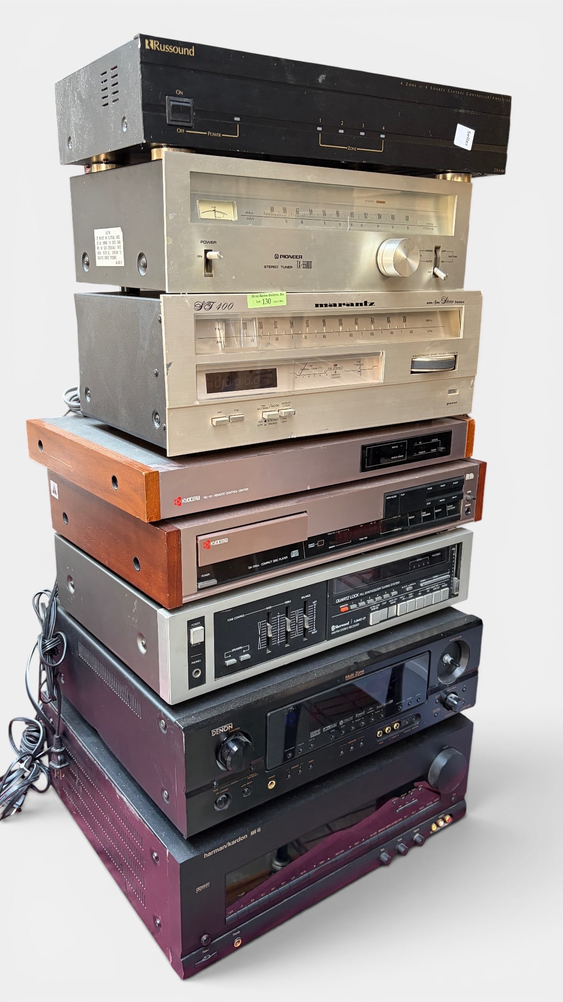 8 Pcs. Vtg. Audio Equipment - Russound, Kyocera. (1 of 1)