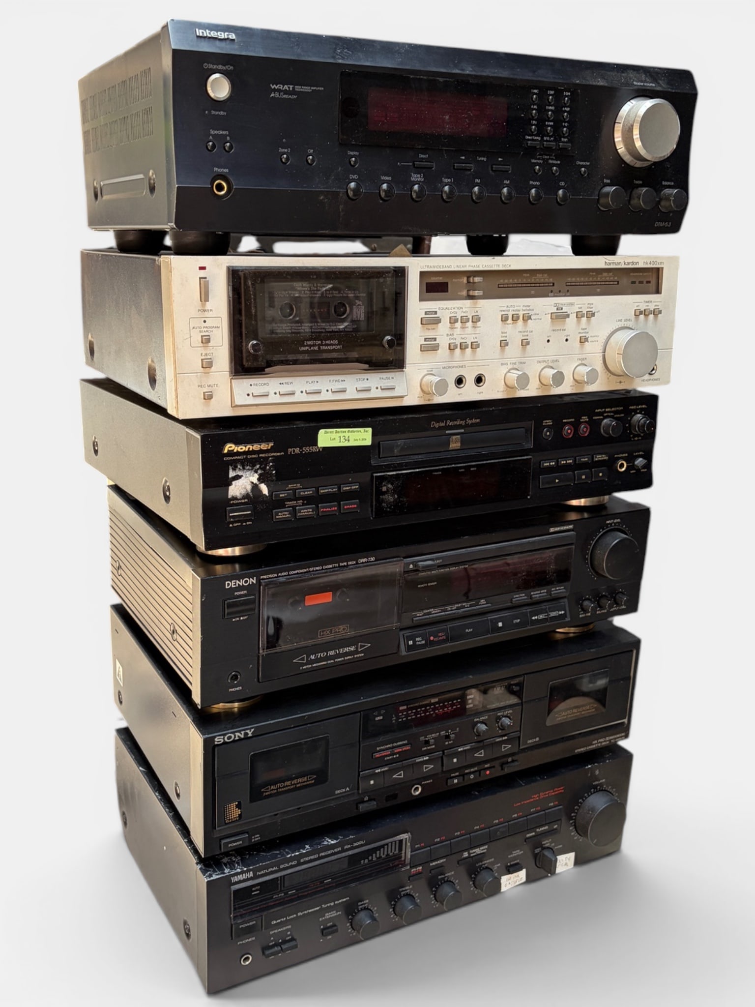 Lot of 6 Vintage Receivers, Cassette Deck, & More. (1 of 1)