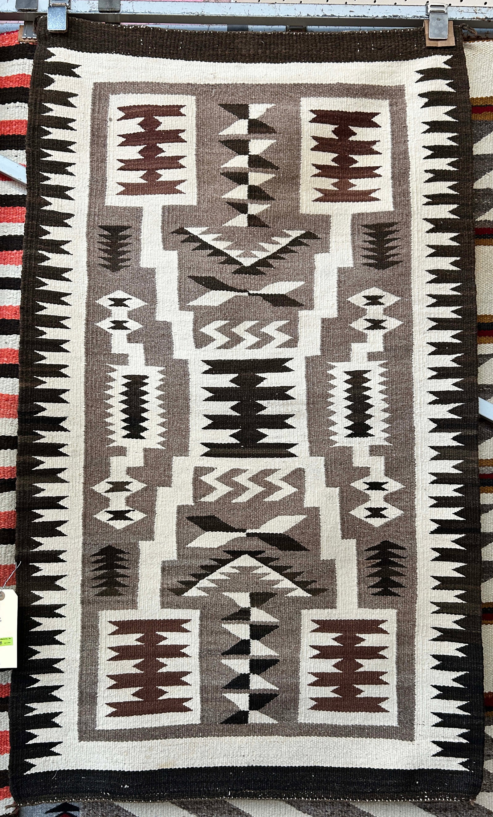 2' 6" x 4' 4" Eye Dazzler Navajo Rug. (1 of 3)