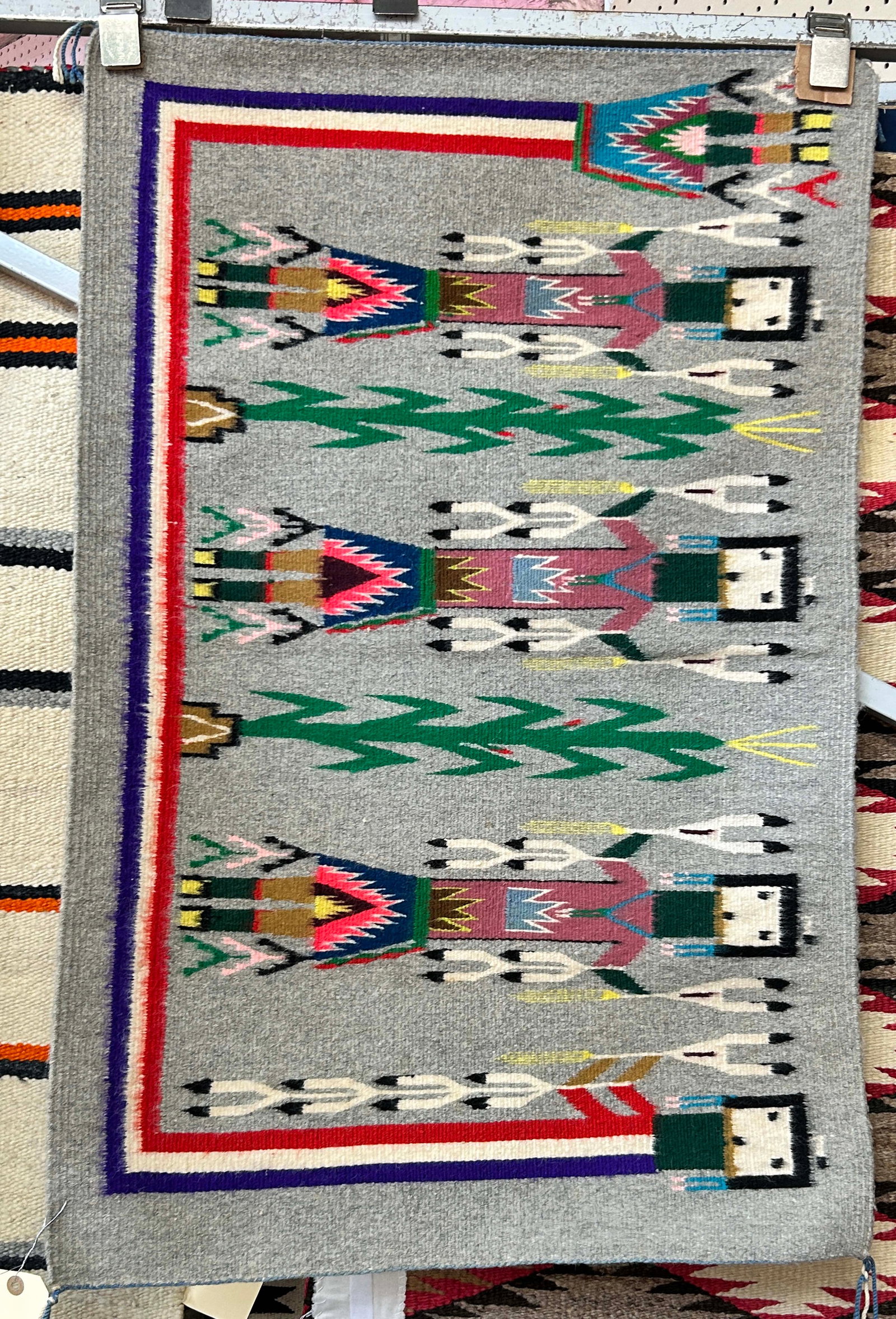 2' 2" x 3' 4" Colorful Navajo Yei Rug. (1 of 3)