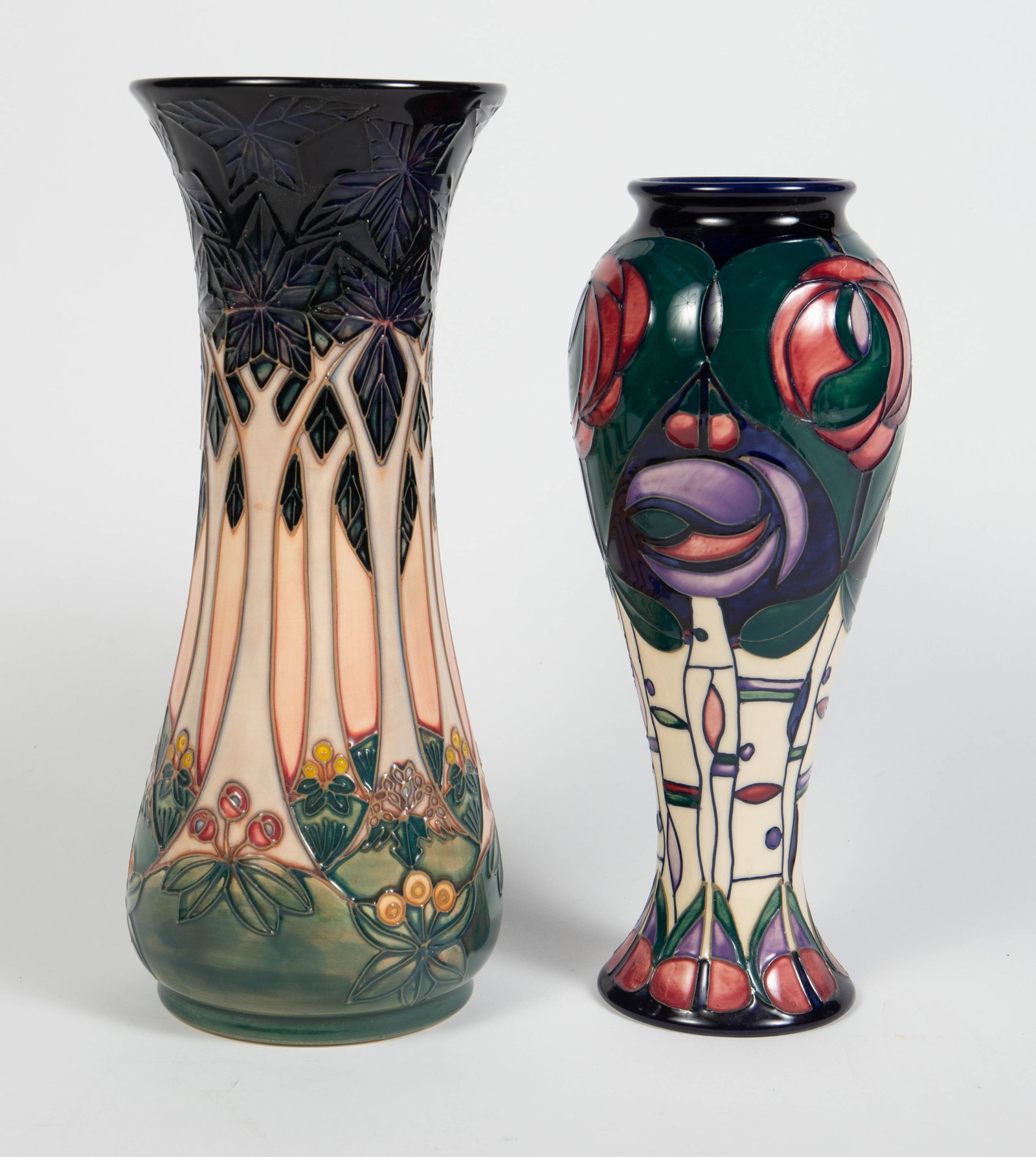 Walter Moorcroft Pottery Vases - 11" & 12". (1 of 9)