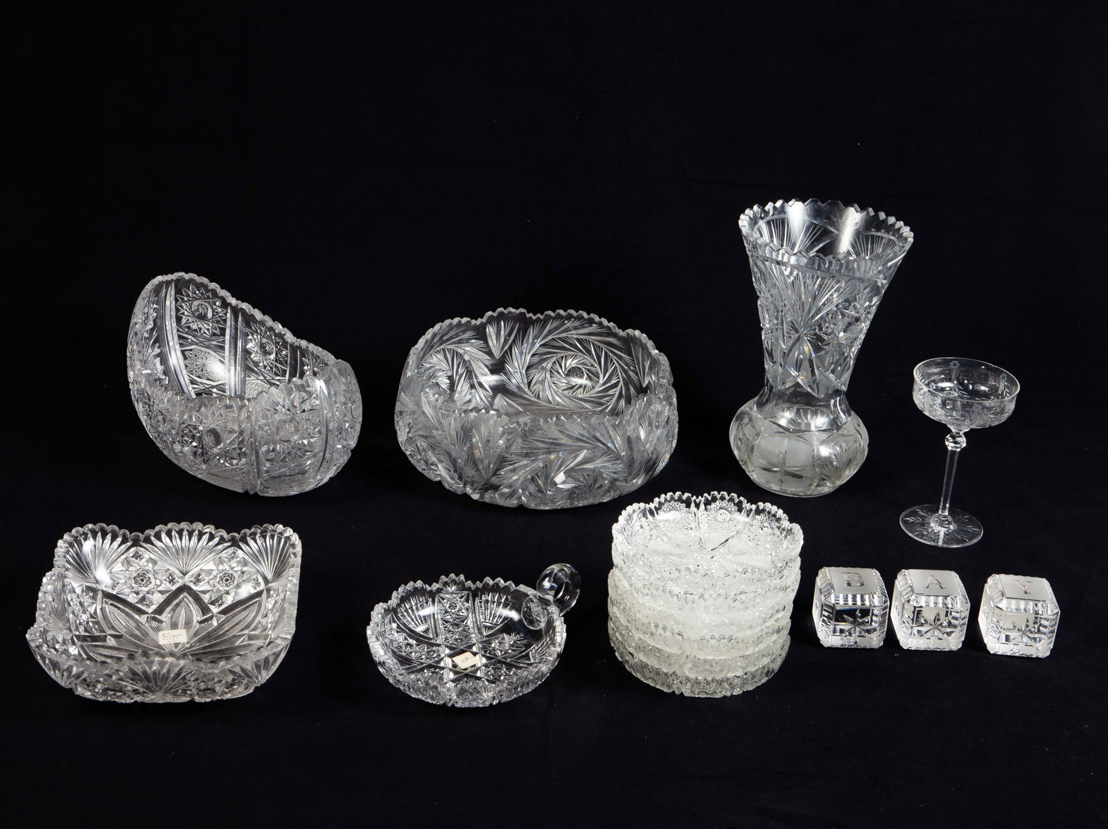 Lot of Crystal & Glass, Including Waterford. (1 of 13)