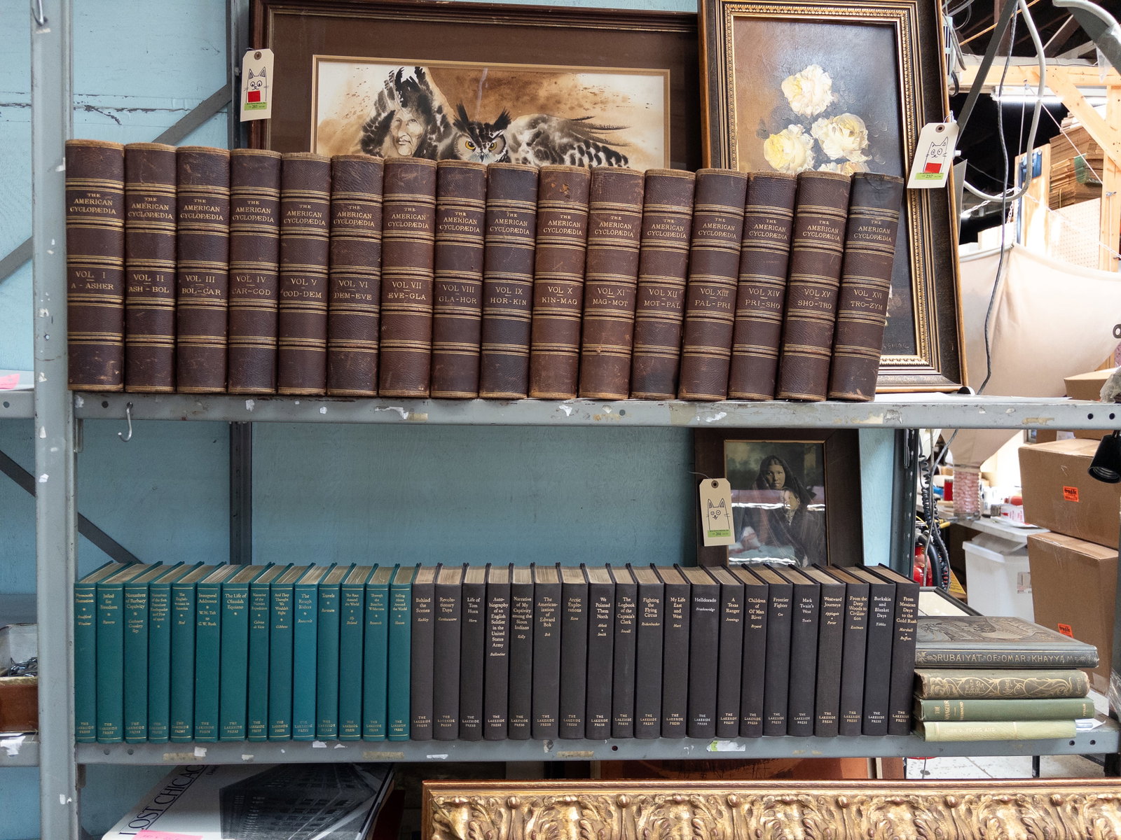 Lot: Lakeside Press, Leather Bound Encylopedias. (1 of 20)