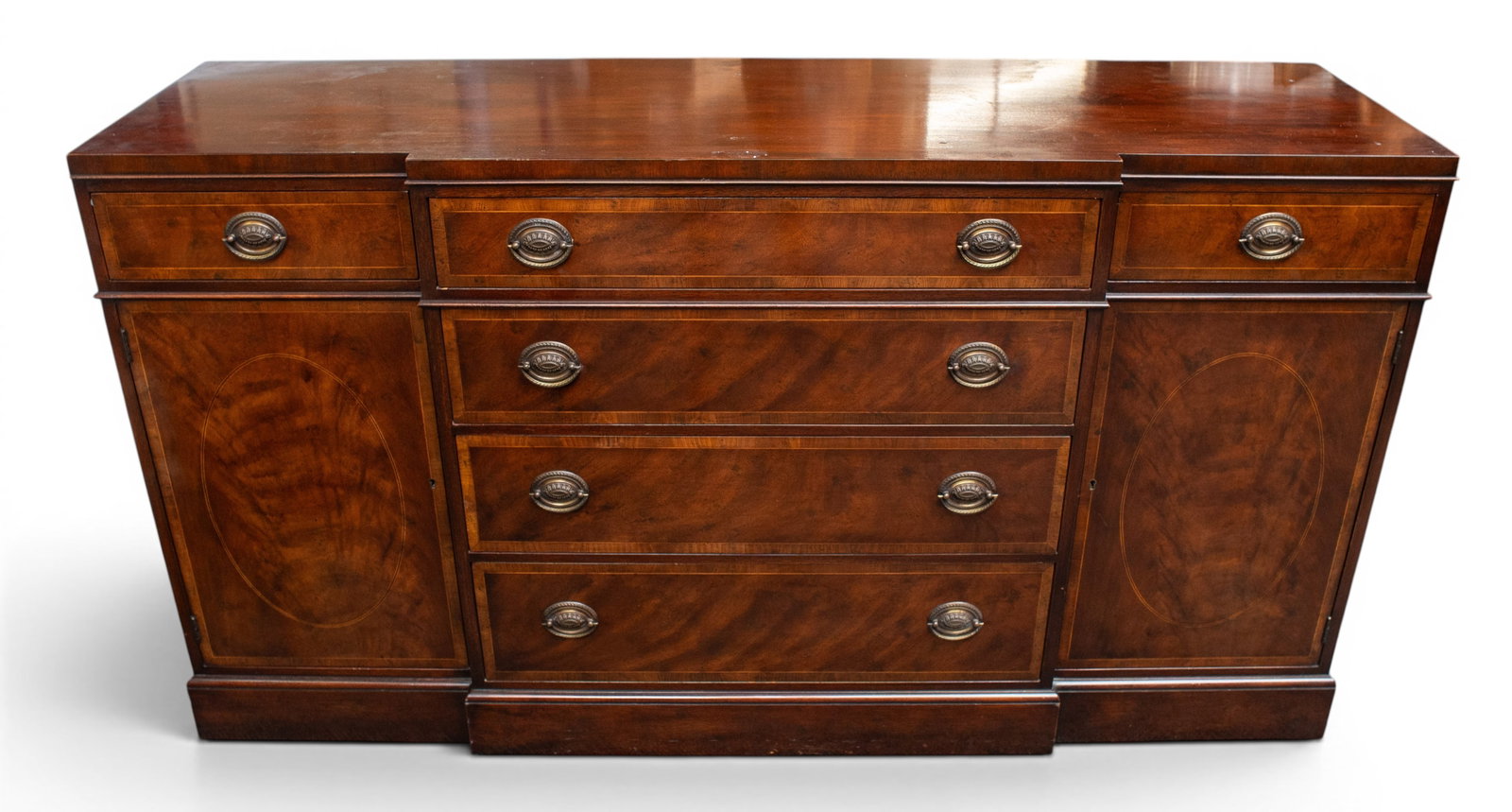 Baker Banded Flame Mahogany Buffet or Sideboard. (1 of 5)