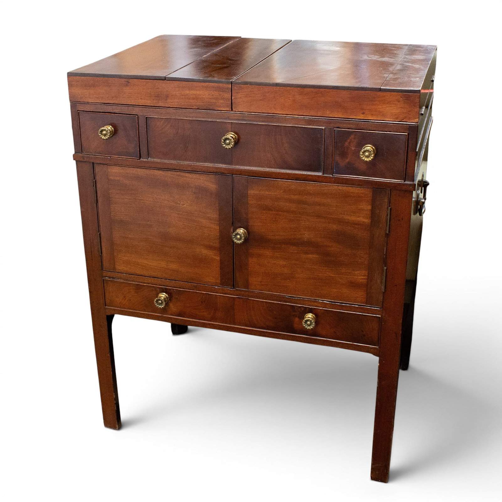 Antique English Mahogany Gentleman's Wash Stand. (1 of 6)
