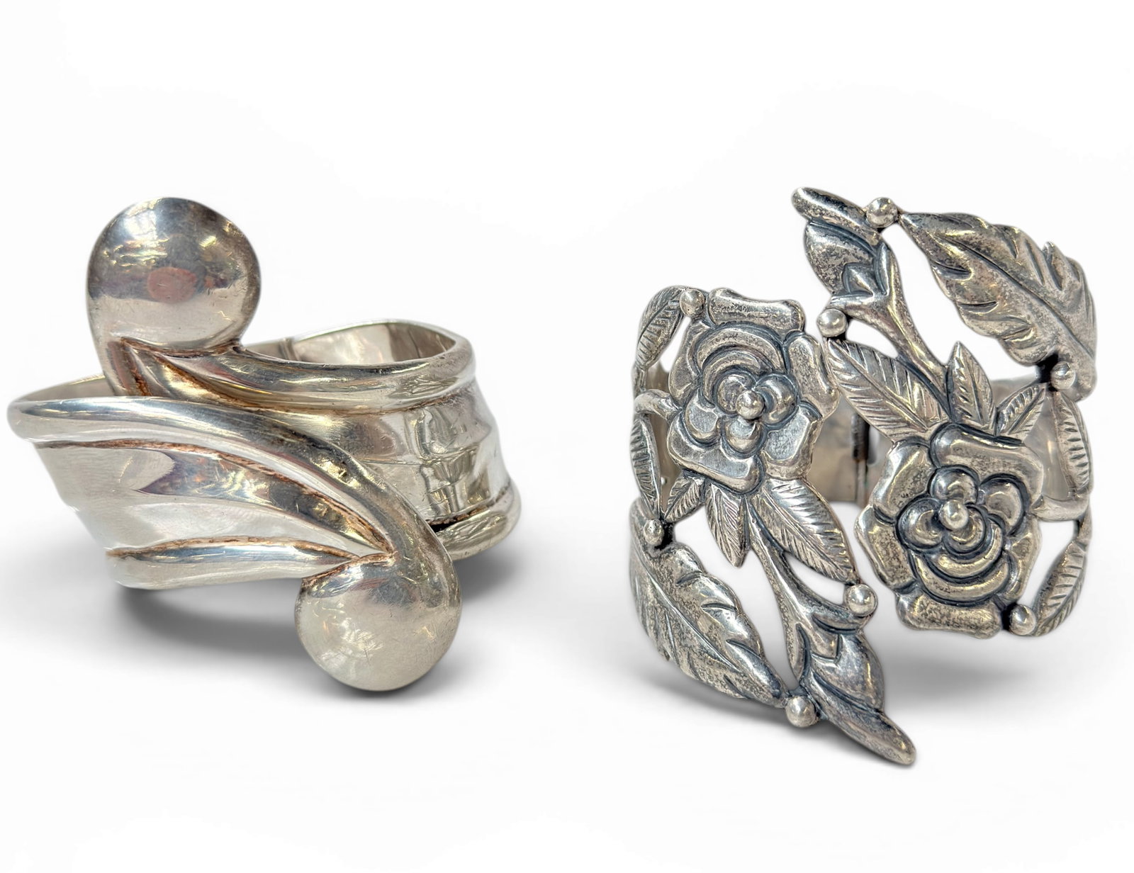 2 Chunky Sterling Cuff Bracelets - Goodspeed, JC. (1 of 6)