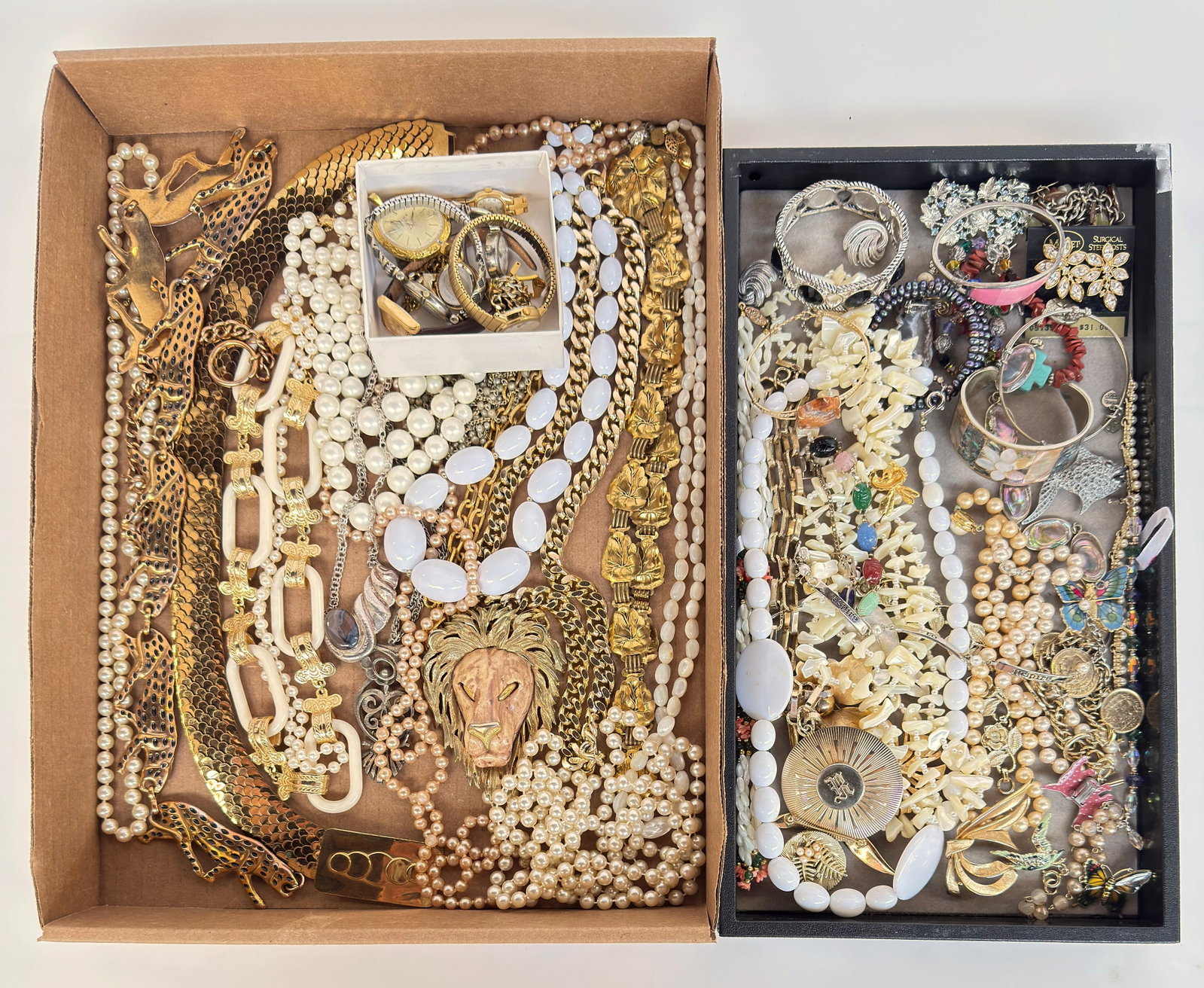 Lot of Costume Jewelry, Vtg. Belts, Watches, Etc. (1 of 7)