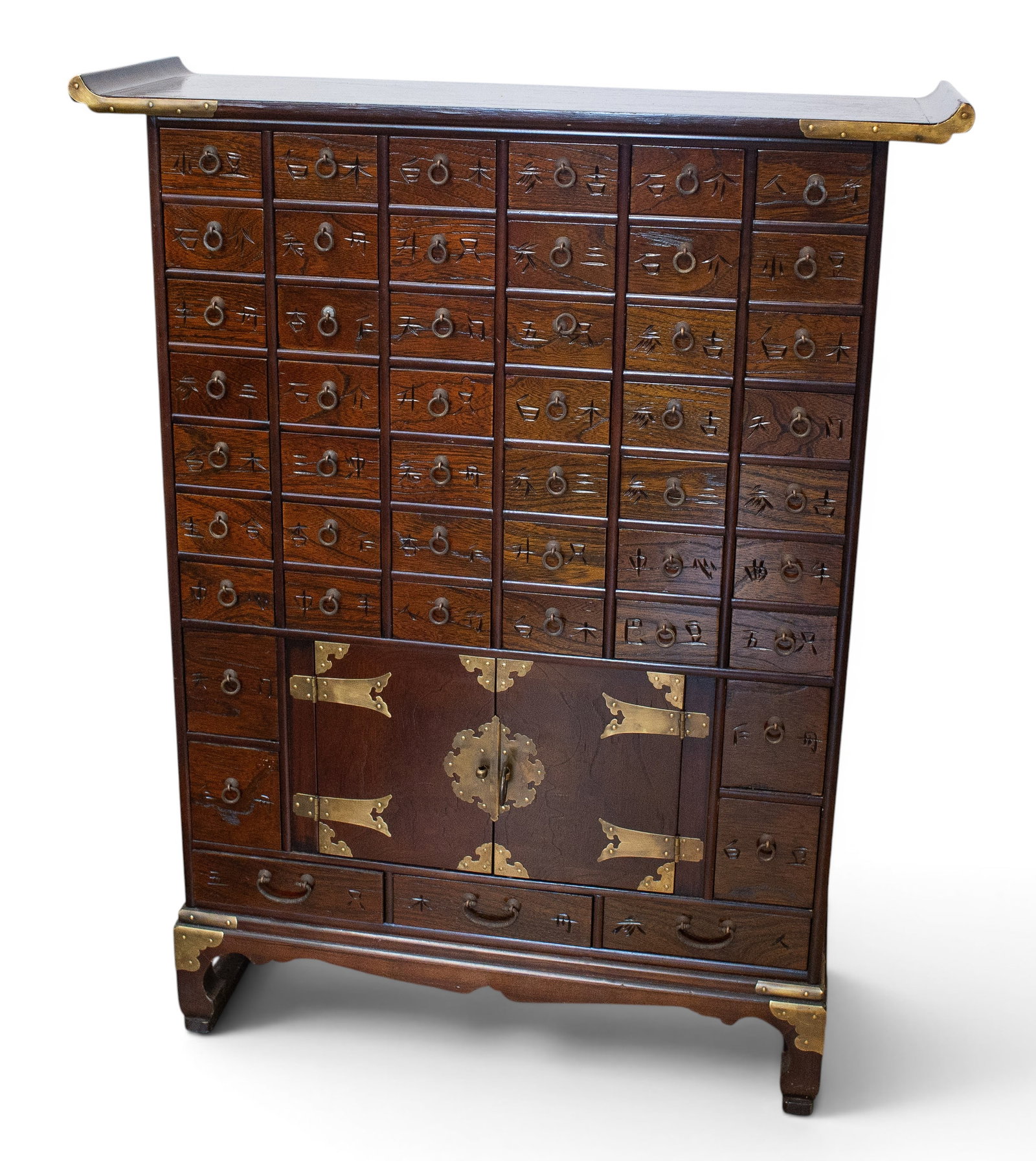 Elmwood Asian Apothecary Chest. (1 of 4)