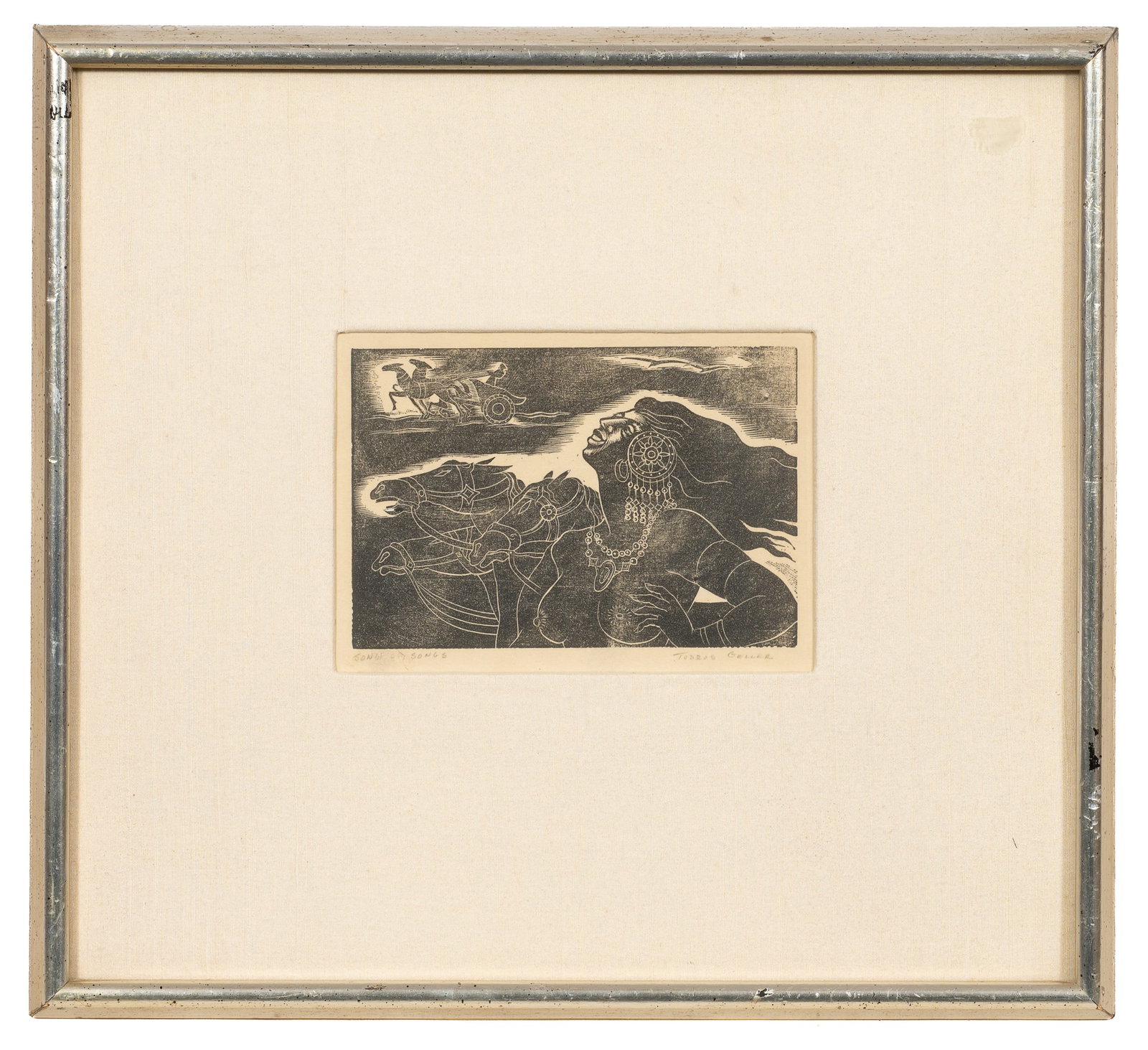 "Song of Songs", Woodblock by Todros Geller. (1 of 6)