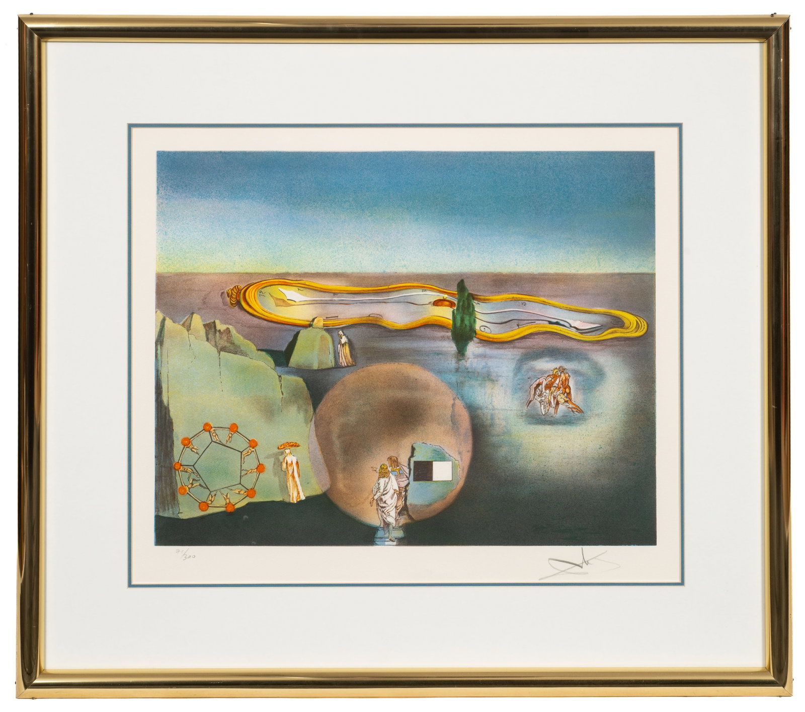 "...Fourth Dimension" Lithograph, After Dali. (1 of 7)