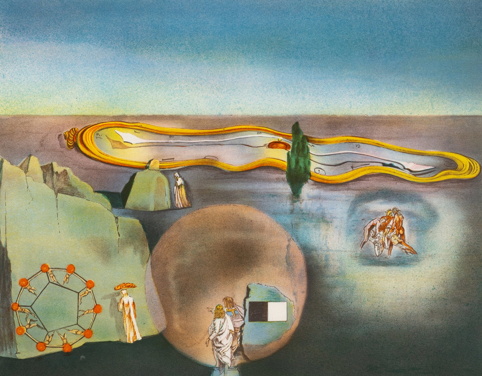 "...Fourth Dimension" Lithograph, After Dali. - 2