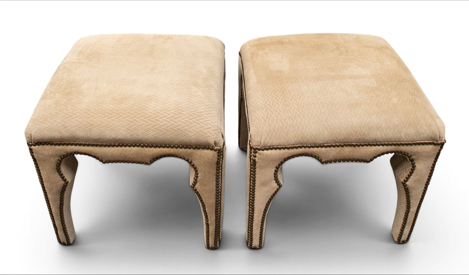 Pair of Upholstered Ottomans. (1 of 2)