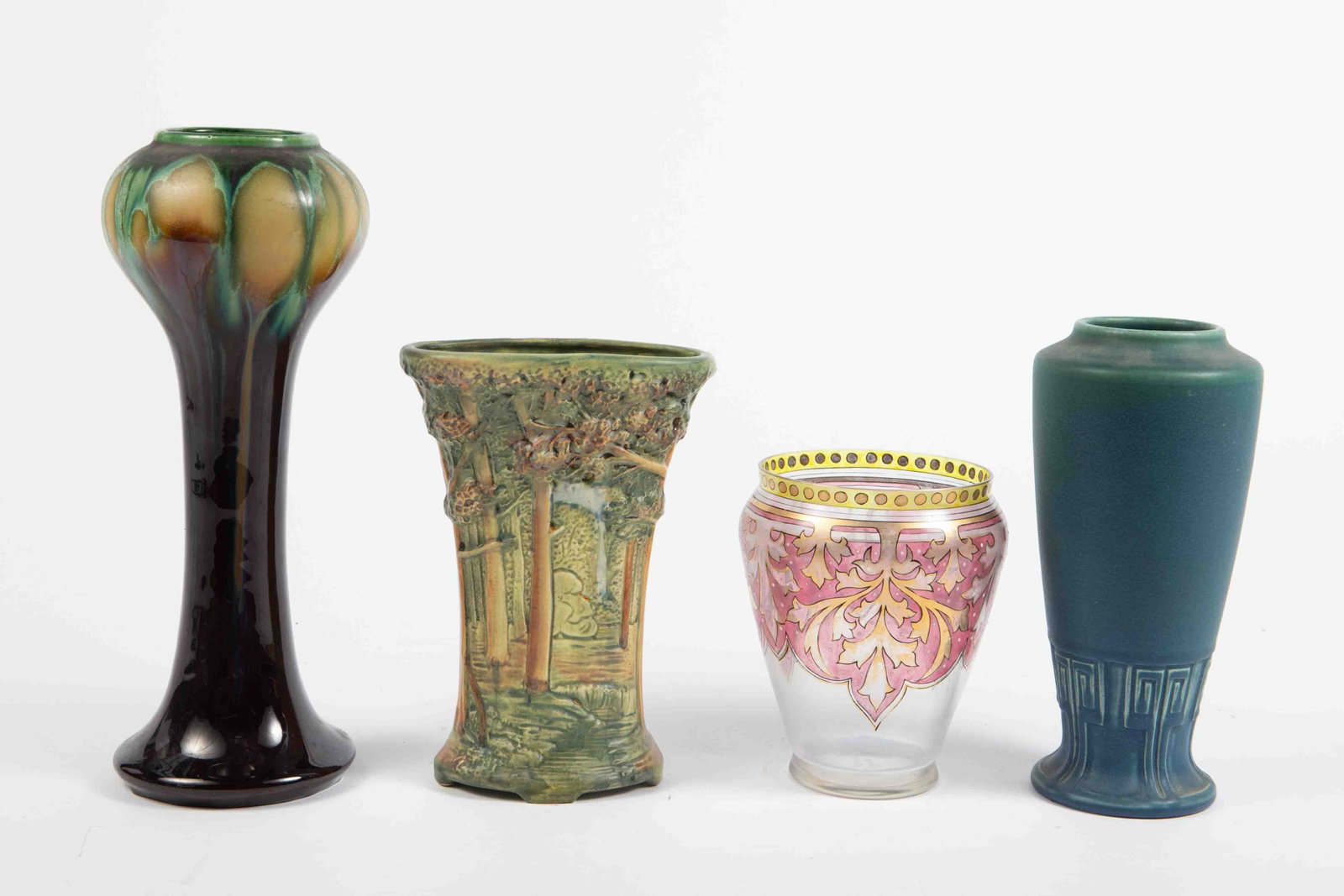 Lot of 4 Vases, inc. Rookwood & Weller. (1 of 13)