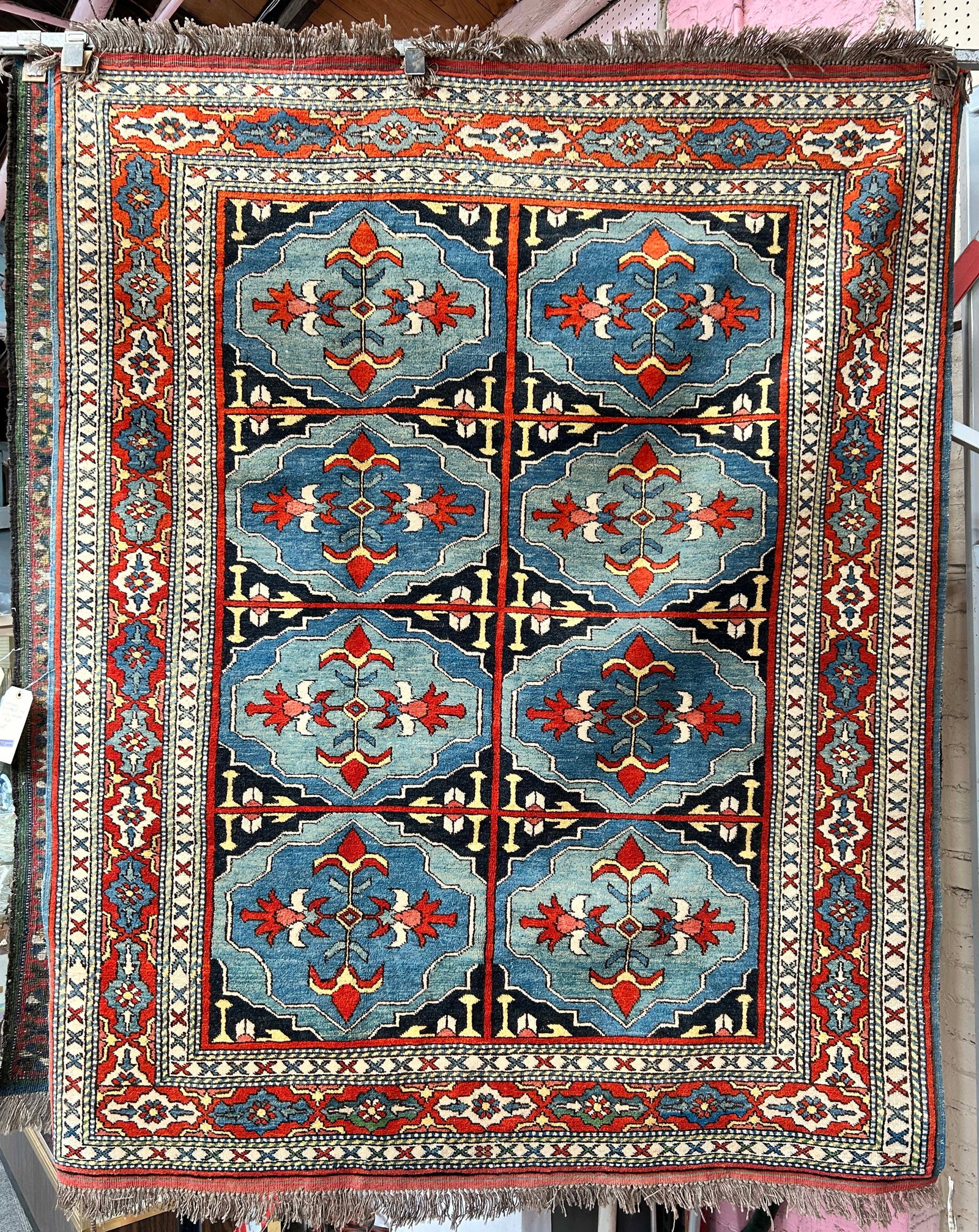 6' x 5' 3" Natural Vegetable Dye Wool Kazak Rug. (1 of 4)
