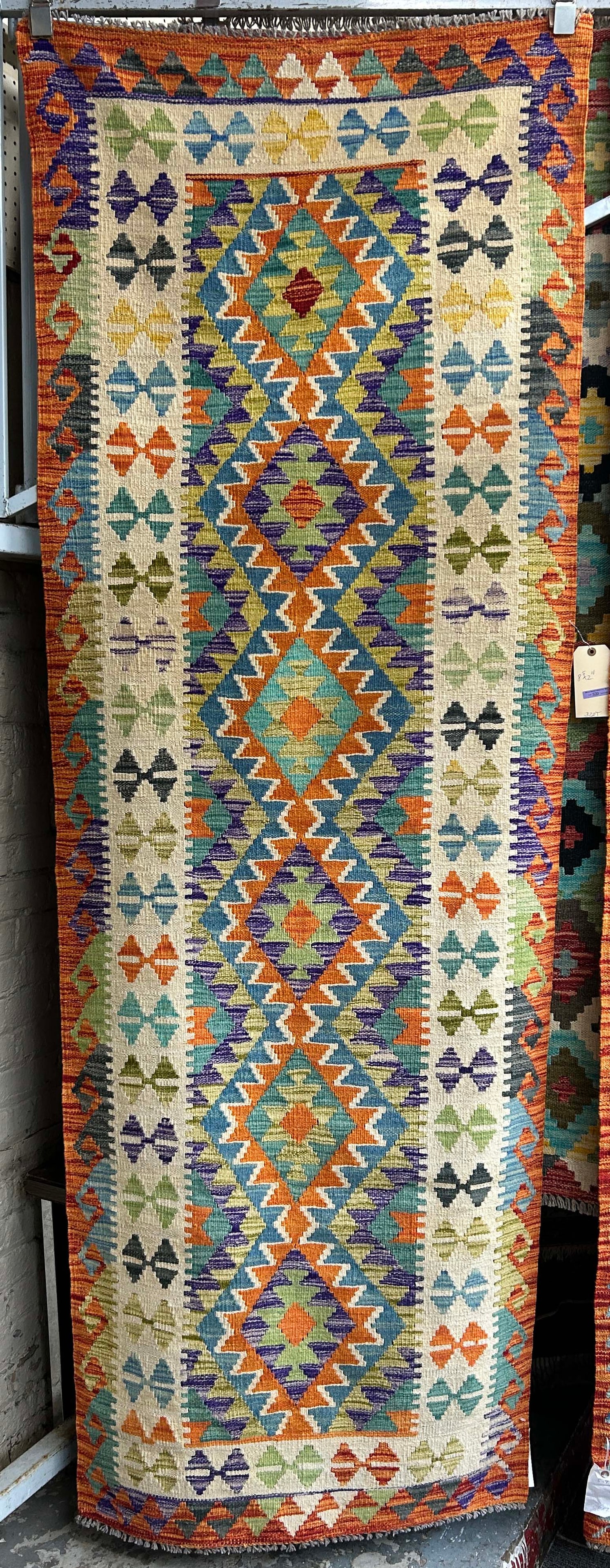 2' 11" x 8' 5" Colorful Kelim Runner Rug. (1 of 4)