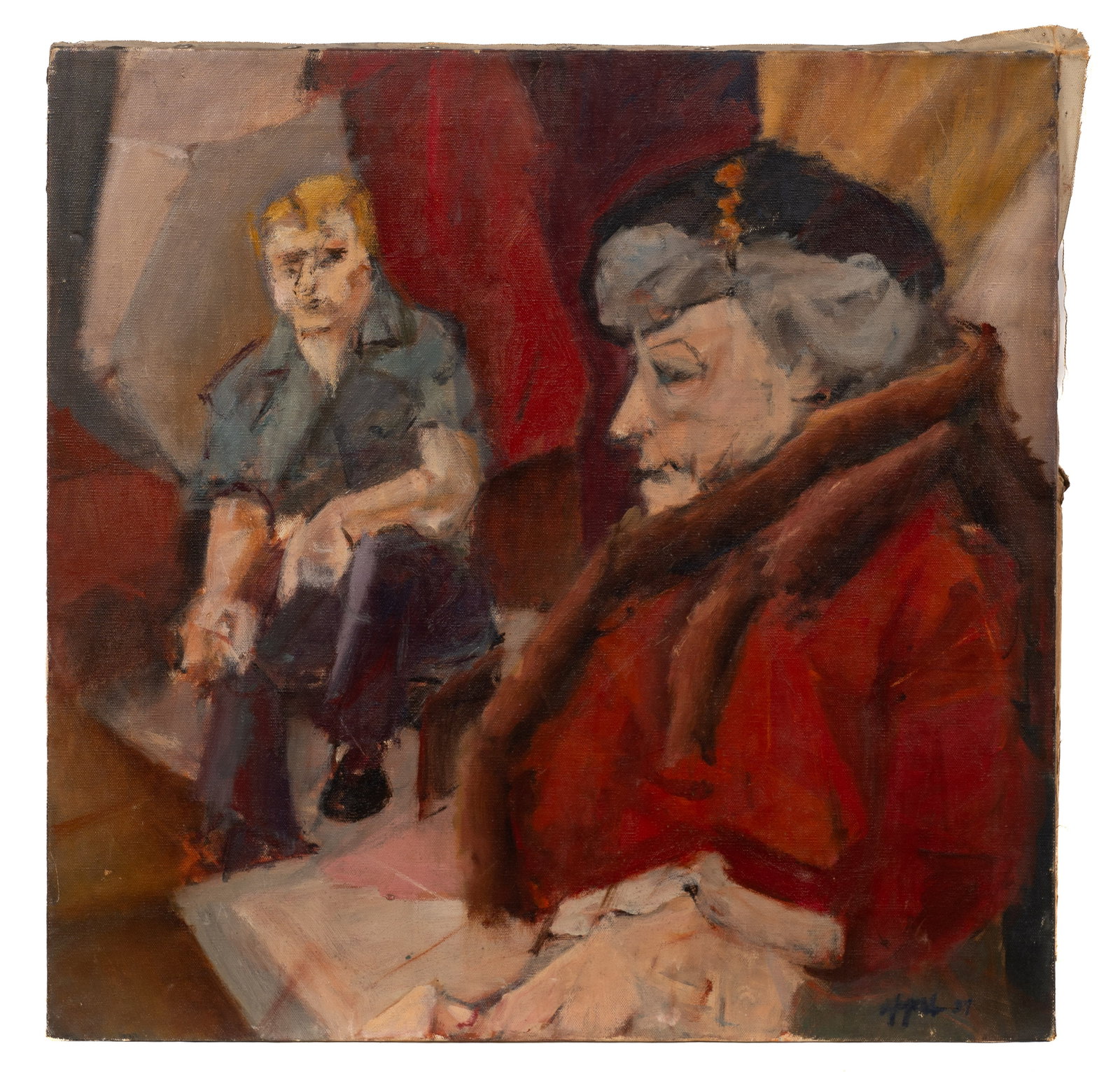 Impressionist Figural Painting by Robert Appel. (1 of 5)