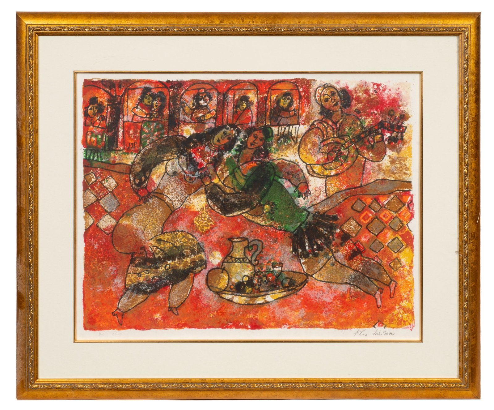 From Song of Songs, Theo Tobiasse Lithograph.: Artist(s): Theo Tobiasse (French, 1927-2012), from the series "The Song of Songs of King Solomon". Medium: Color lithographs on Japon paper. Signature(s): Pencil signed and numbered (hors de commerce 